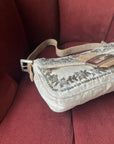 Fendi Vintage Embroidered Floral Sequin Zucca Baguette