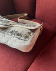 Fendi Vintage Embroidered Floral Sequin Zucca Baguette