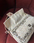 Fendi Vintage Embroidered Floral Sequin Zucca Baguette
