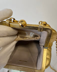 Chanel Vintage CC Metallic Gold Kiss Lock With Bijoux Chain (1989-1991)