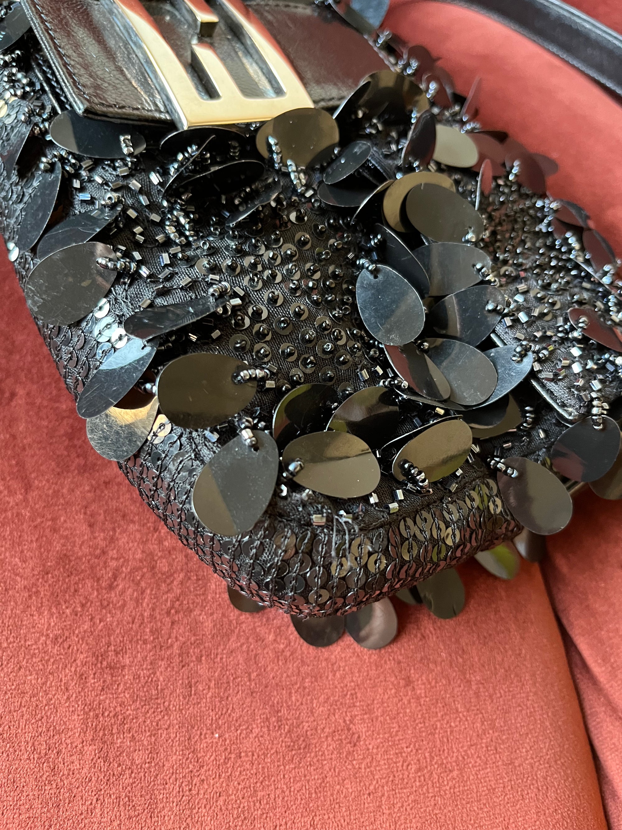 Fendi Vintage Beaded Paillette Baguette