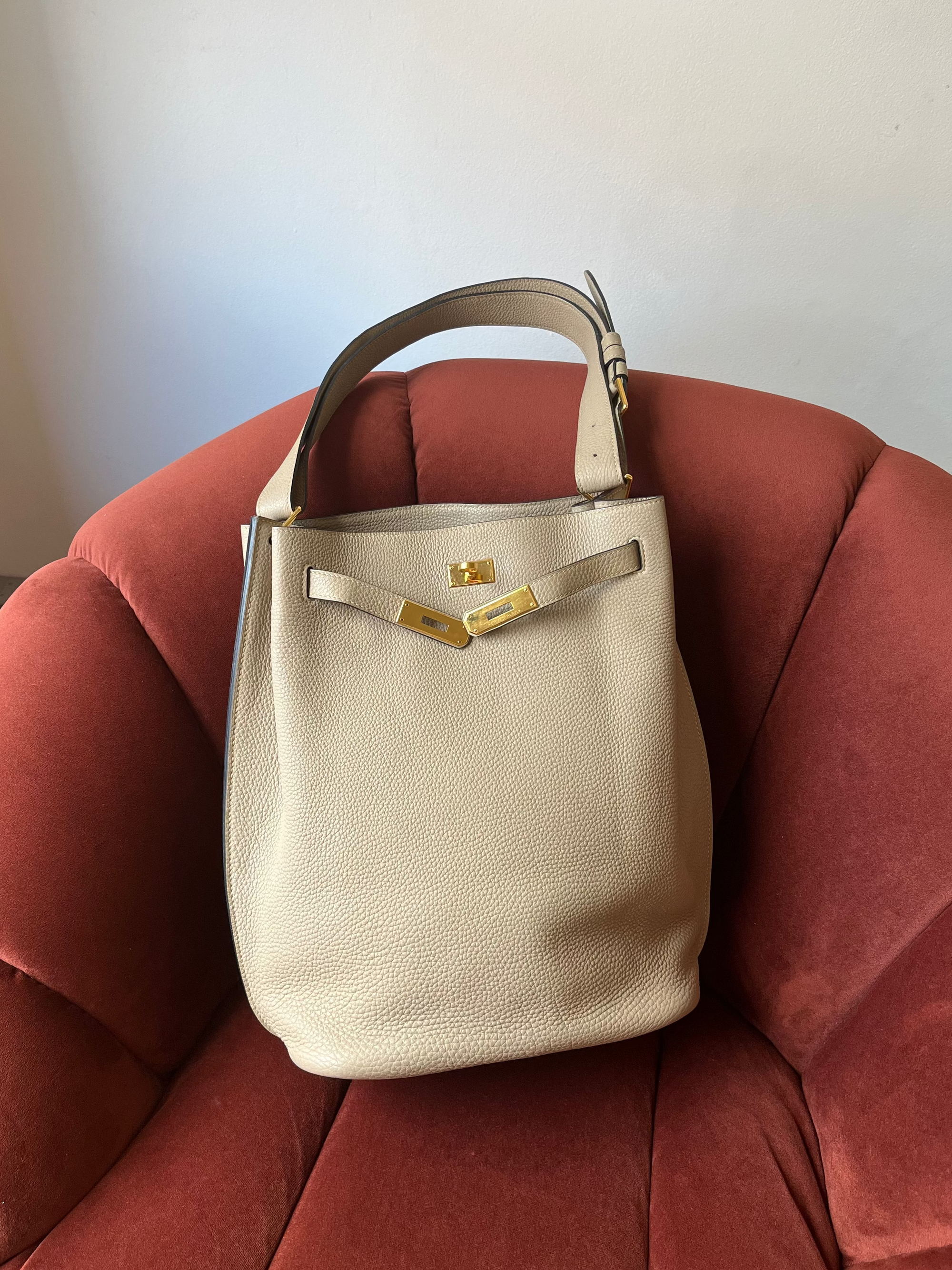 Hermès So Kelly 26 In Gris Tourterelle Togo (2008)