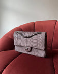 Chanel Medium Classic Double Flap In Espresso Python (2011)