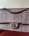 Chanel Medium Classic Double Flap In Espresso Python (2011)