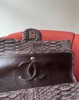 Chanel Medium Classic Double Flap In Espresso Python (2011)