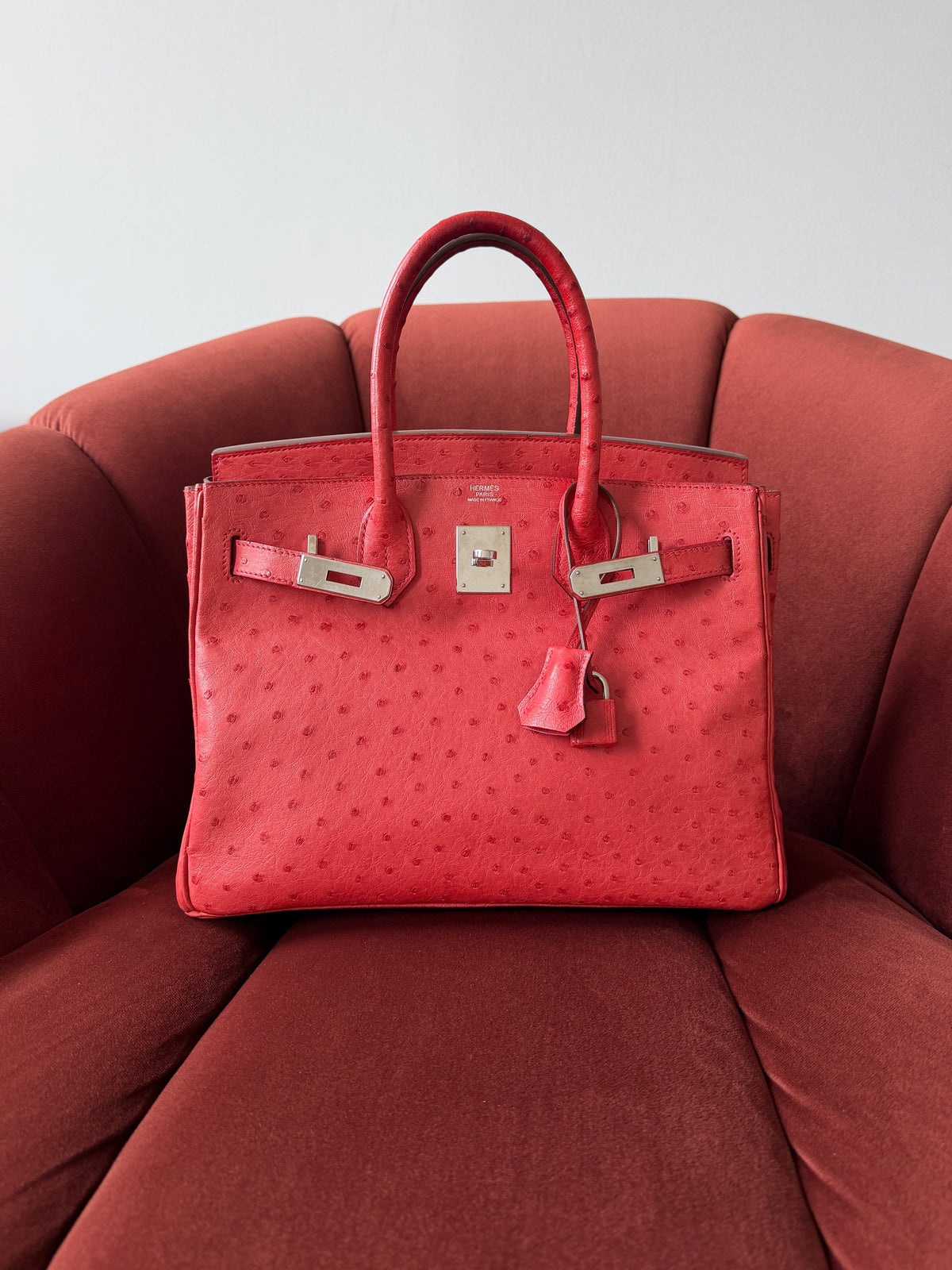 Hermès Birkin 30 in Bougainvillea Ostrich (2011)