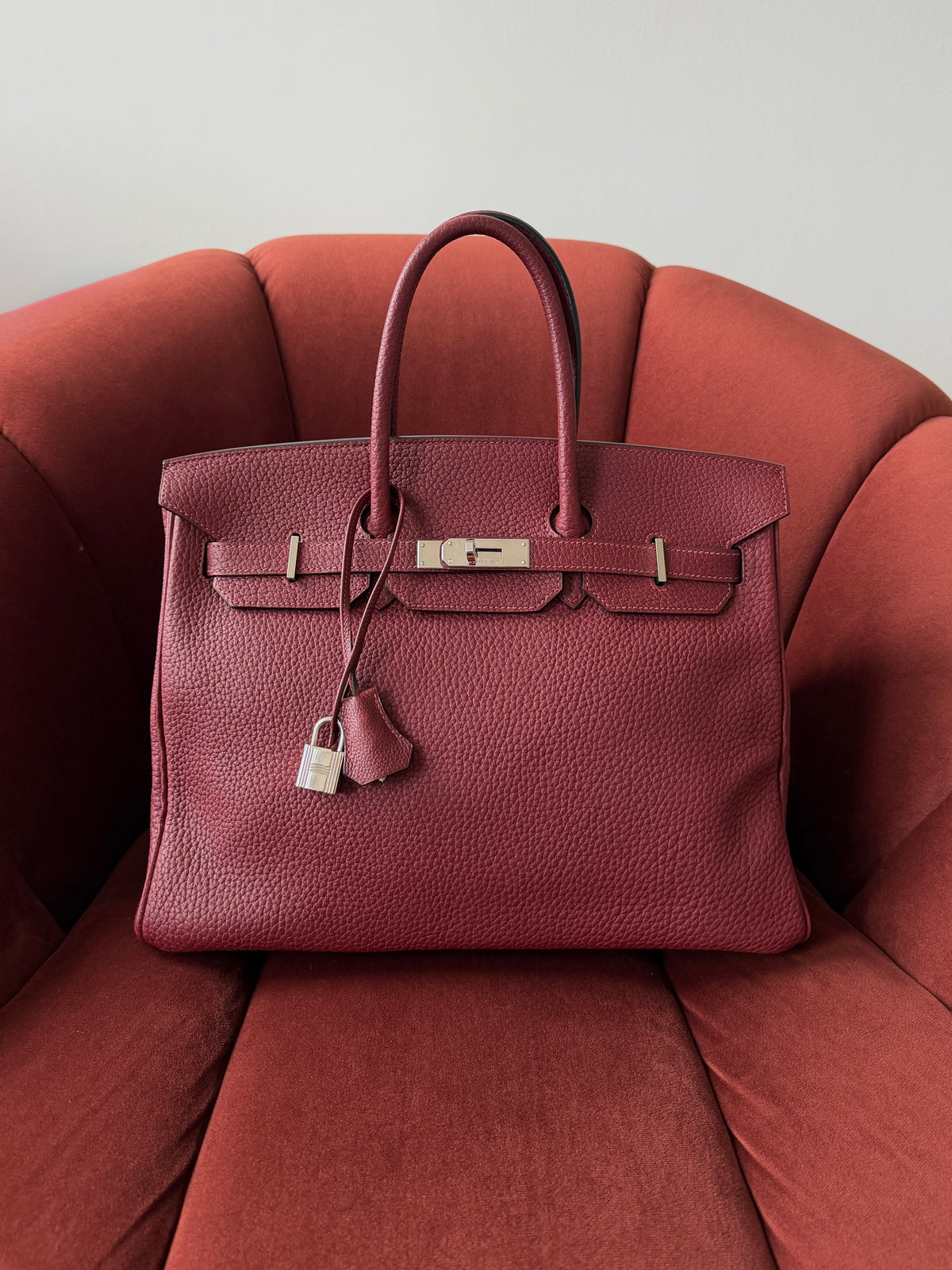 Hermès Birkin 35 in Rouge H Fjord (2009)