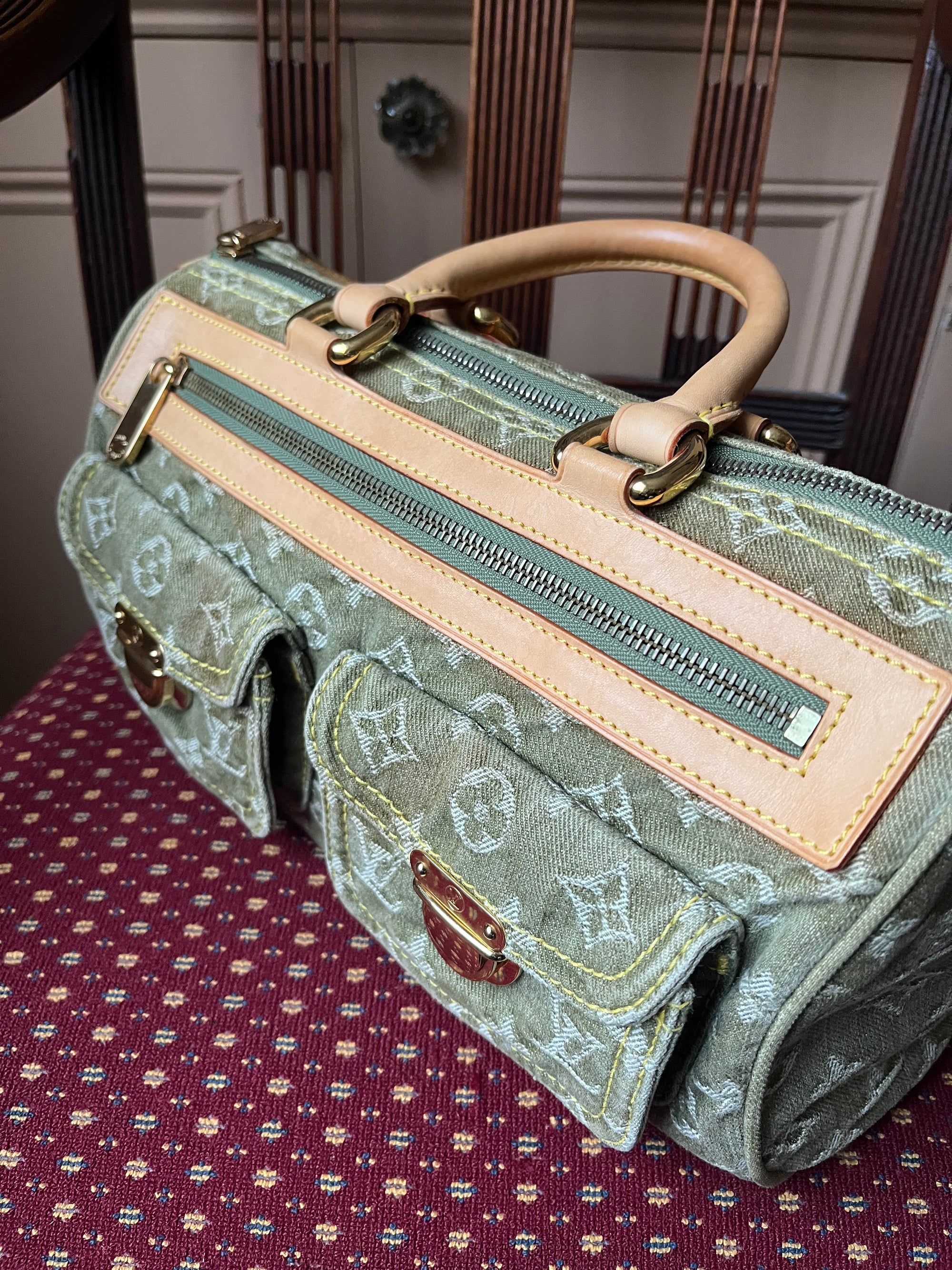 Louis Vuitton Vintage Green Denim Neo Speedy (2006)