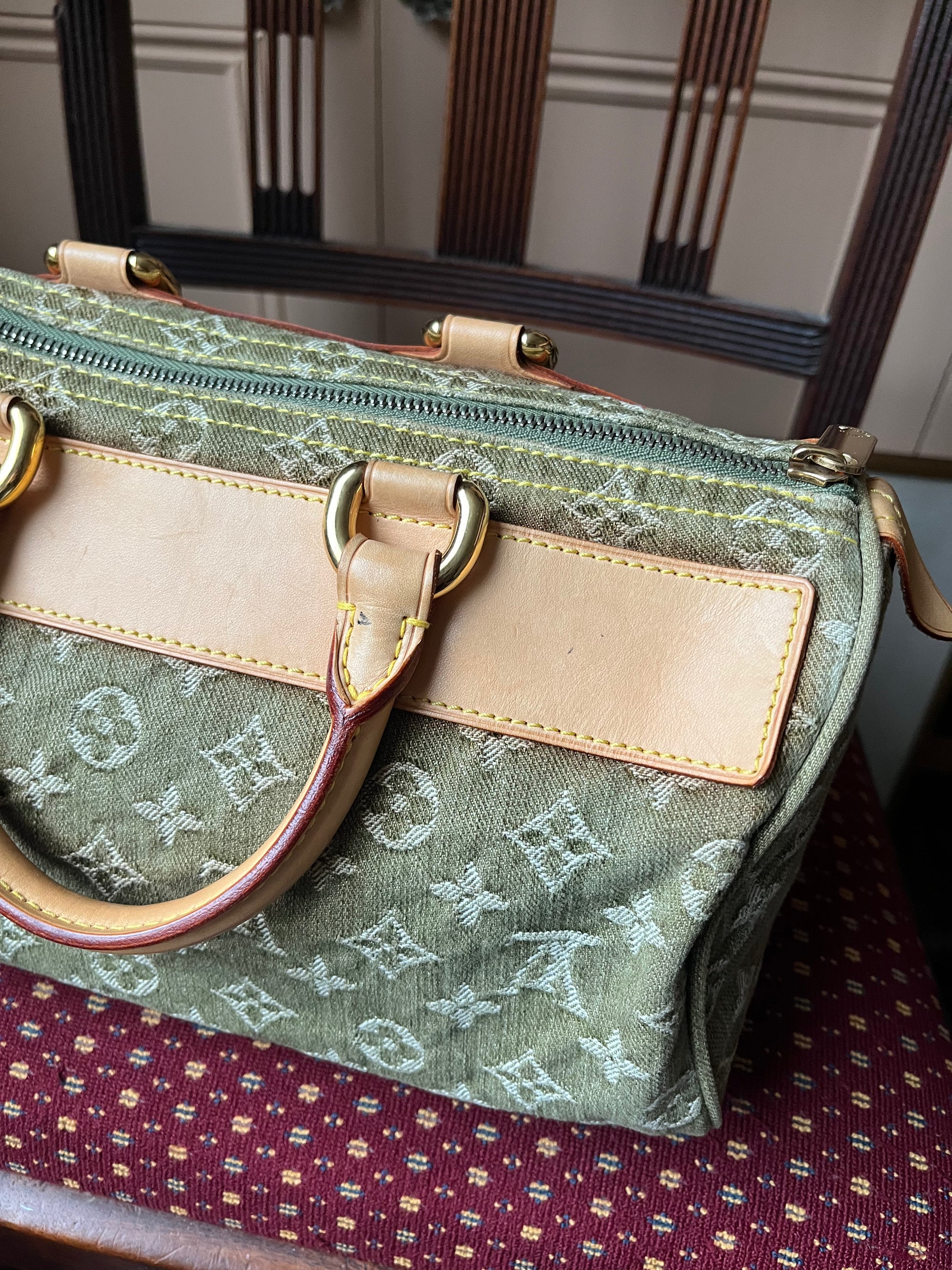 Louis Vuitton Vintage Green Denim Neo Speedy (2006)
