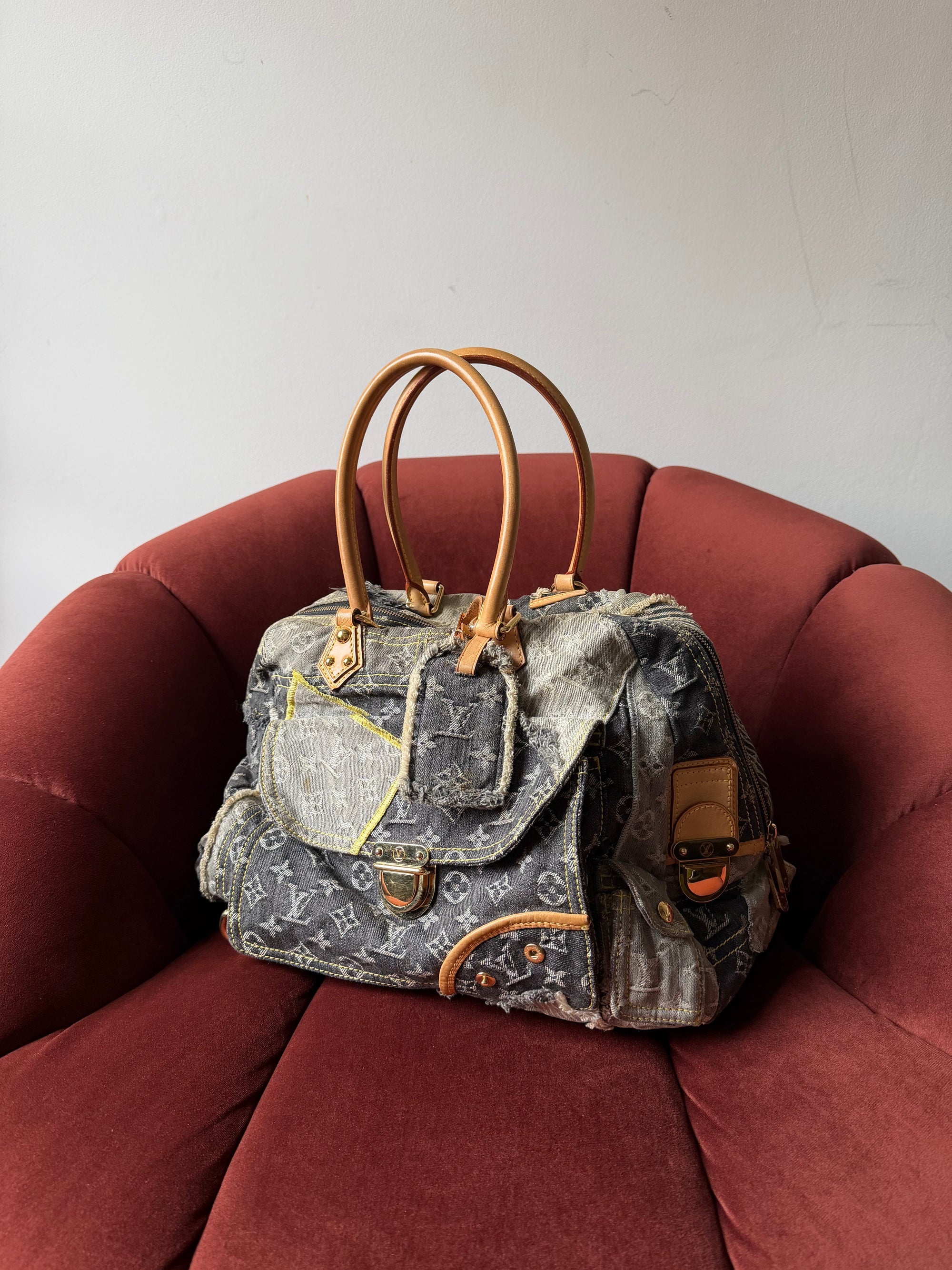 Louis Vuitton Monogram Denim Patchwork Bowly (2007)