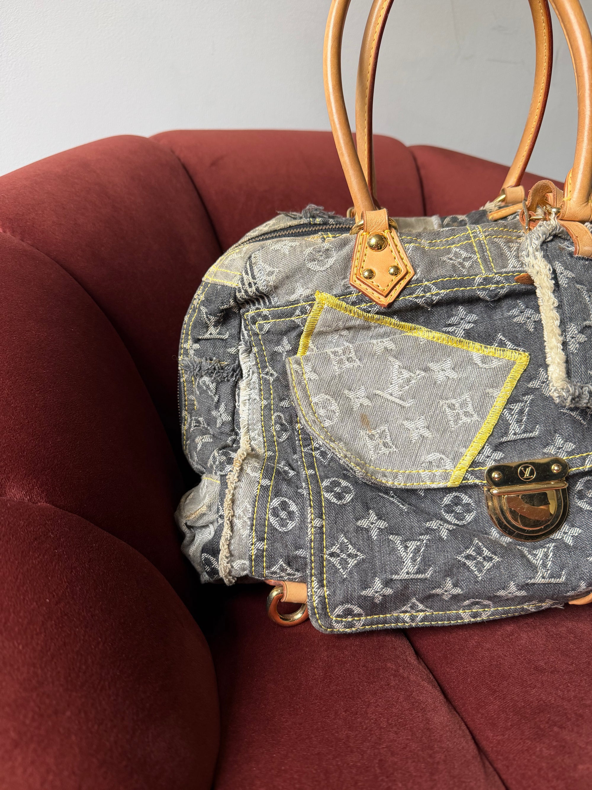 Louis Vuitton Monogram Denim Patchwork Bowly (2007)