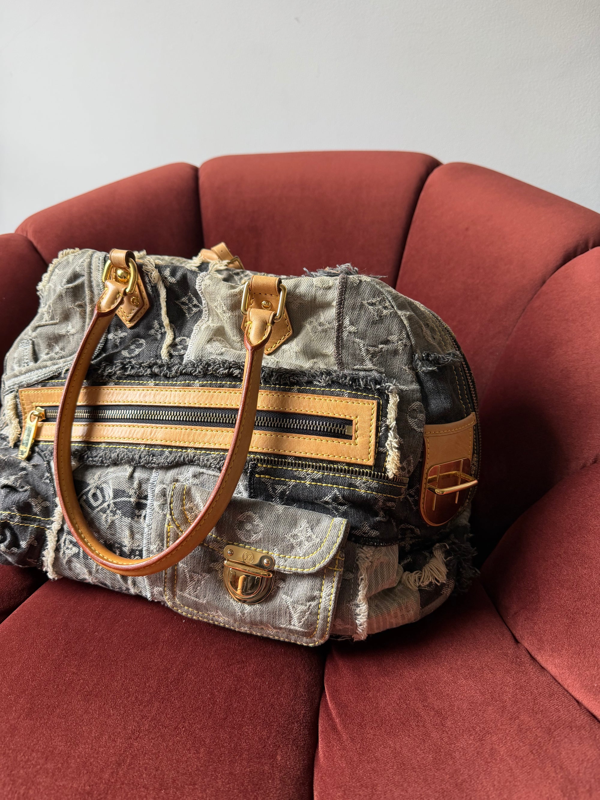Louis Vuitton Monogram Denim Patchwork Bowly (2007)