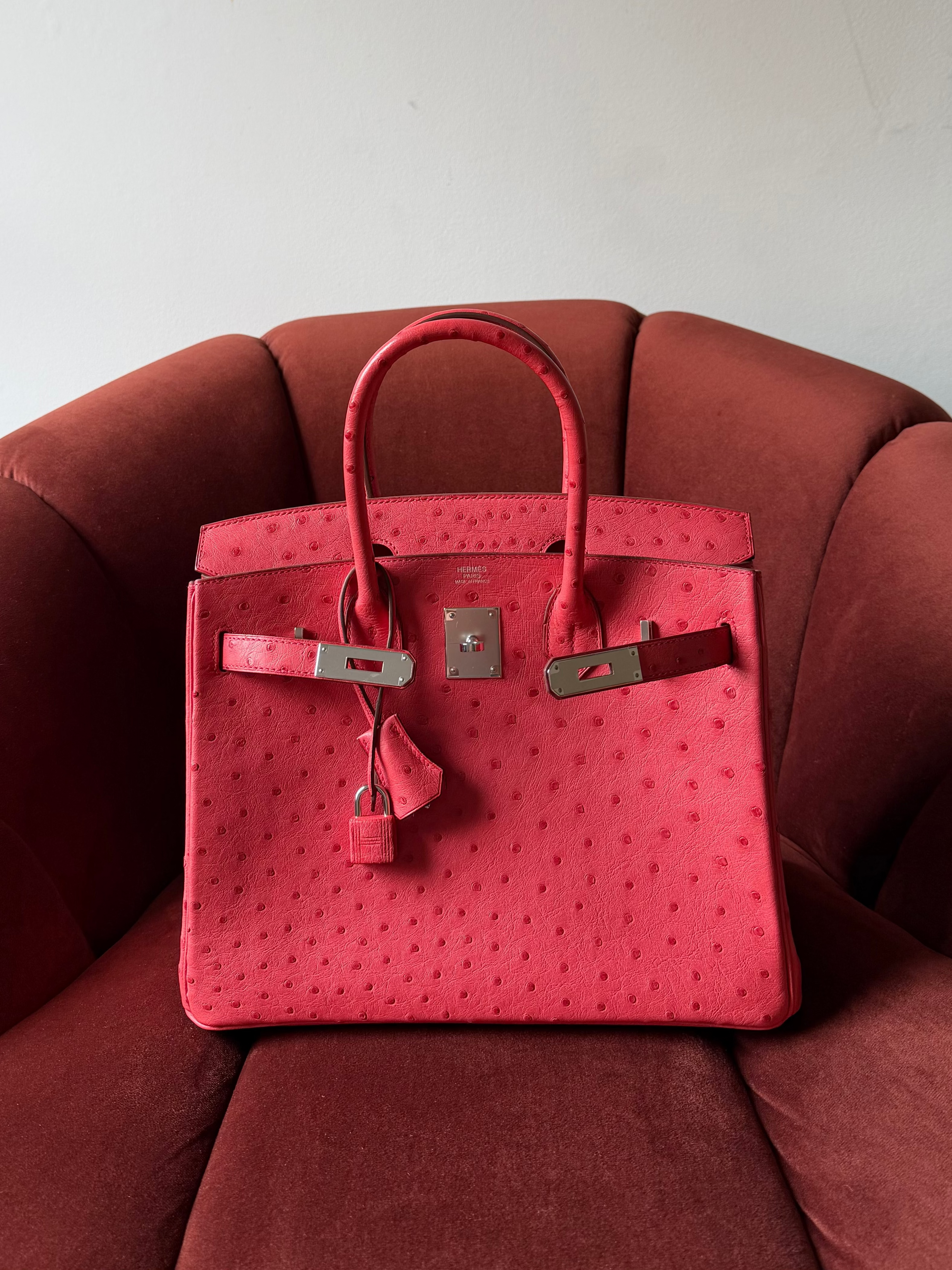 Hermès Birkin 30 In Bougainvillea Ostrich (2014)