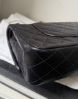Chanel Vintage Medium Classic Double Flap In Navy Lambskin (1994-1996)