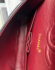 Chanel Vintage Medium Classic Double Flap In Navy Lambskin (1994-1996)