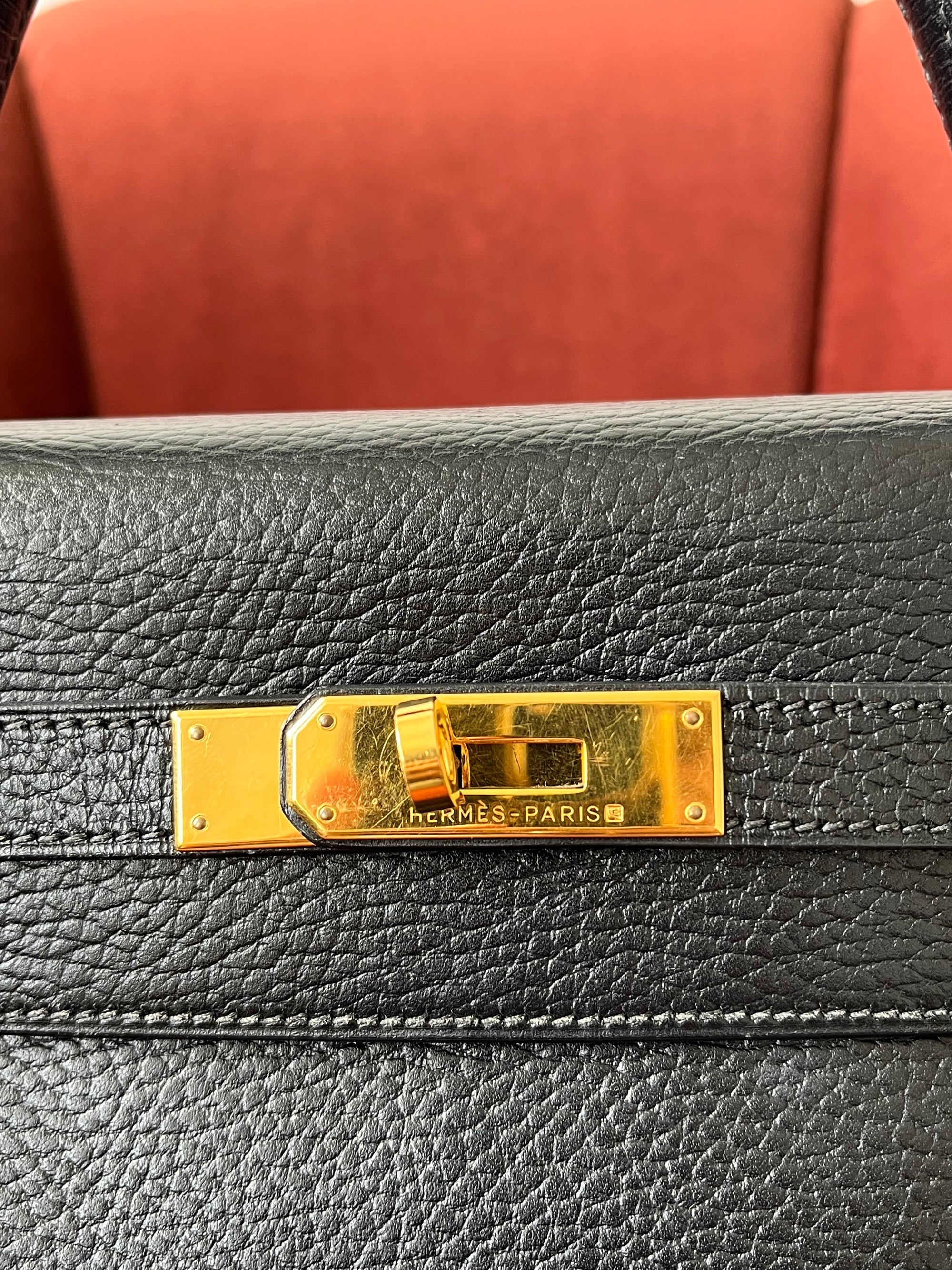Hermès Kelly 32 In Black Ardennes (2001)