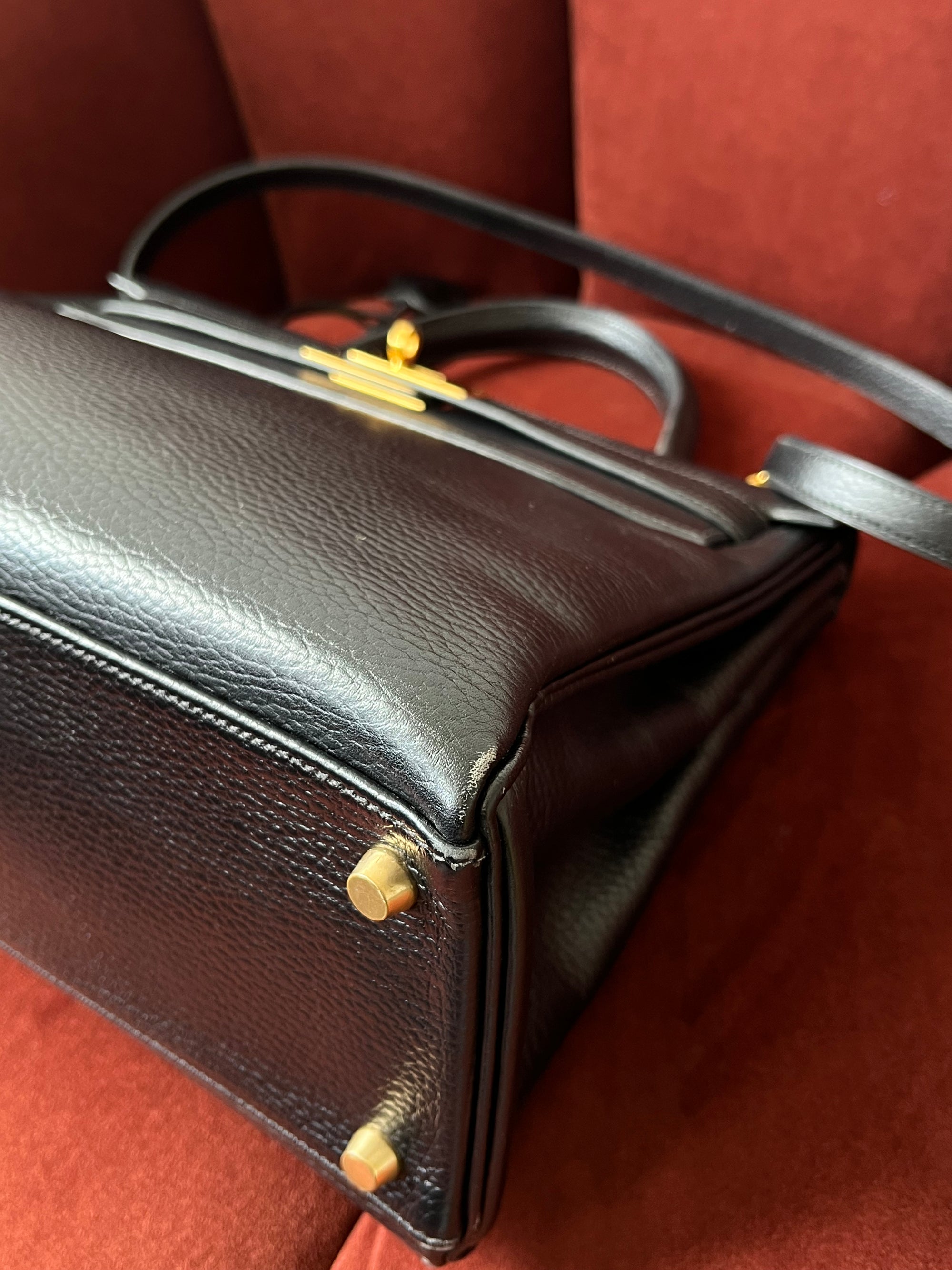 Hermès Kelly 32 In Black Ardennes (2001)
