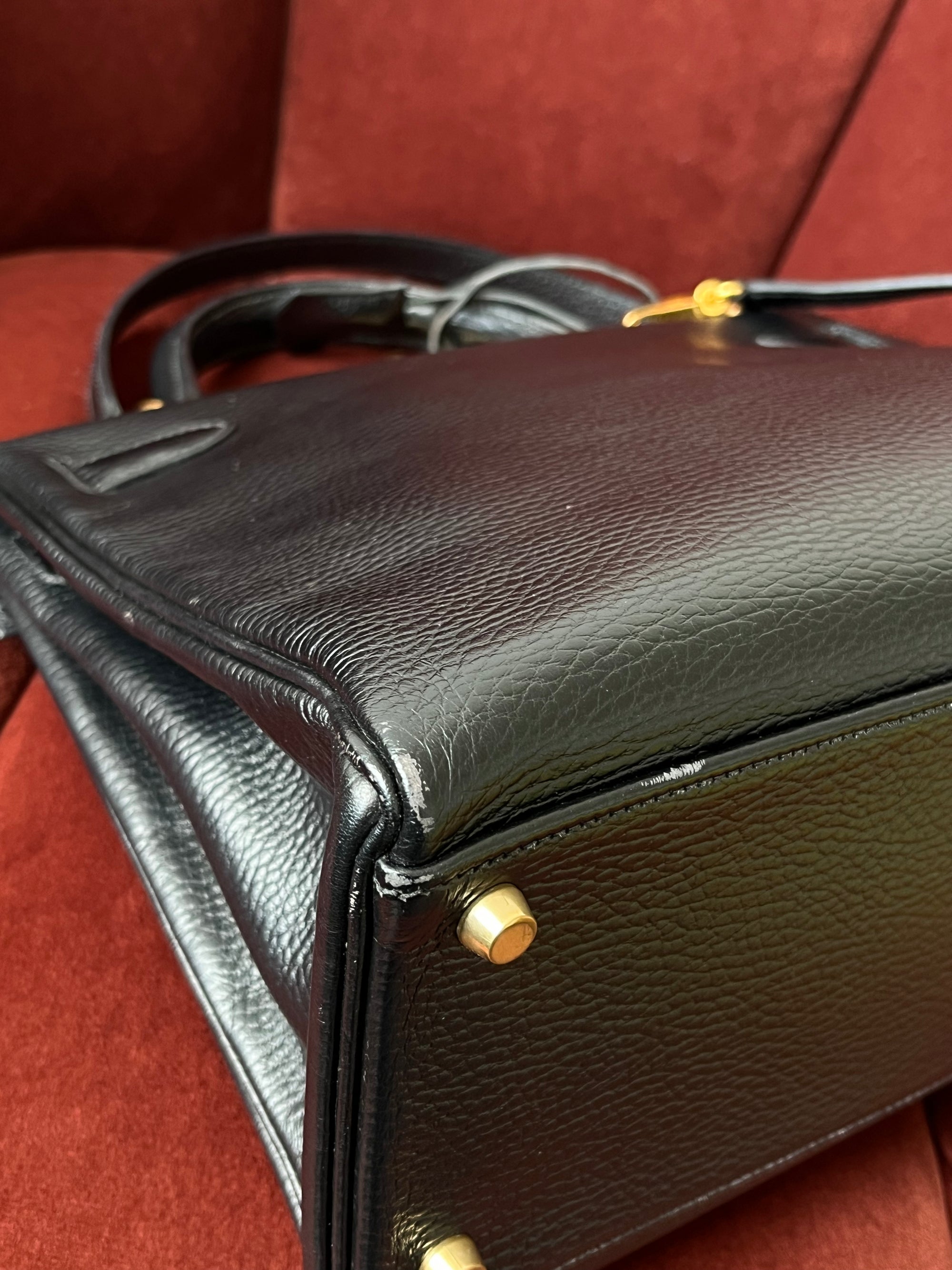 Hermès Kelly 32 In Black Ardennes (2001)