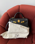Hermès Kelly 32 In Black Ardennes (2001)