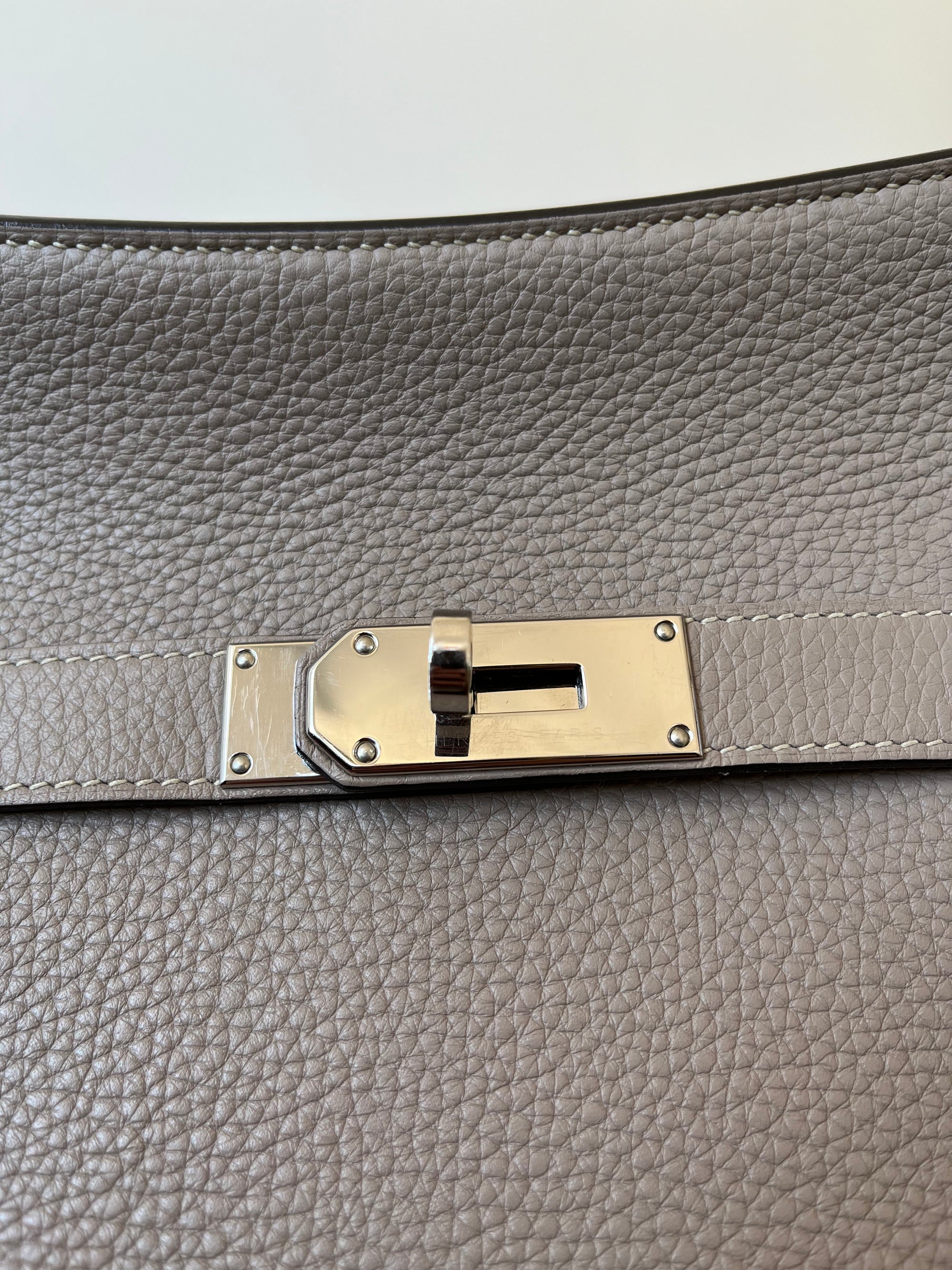 Hermès Jypsiere 28 In Gris Tourterelle Clemence (2015)
