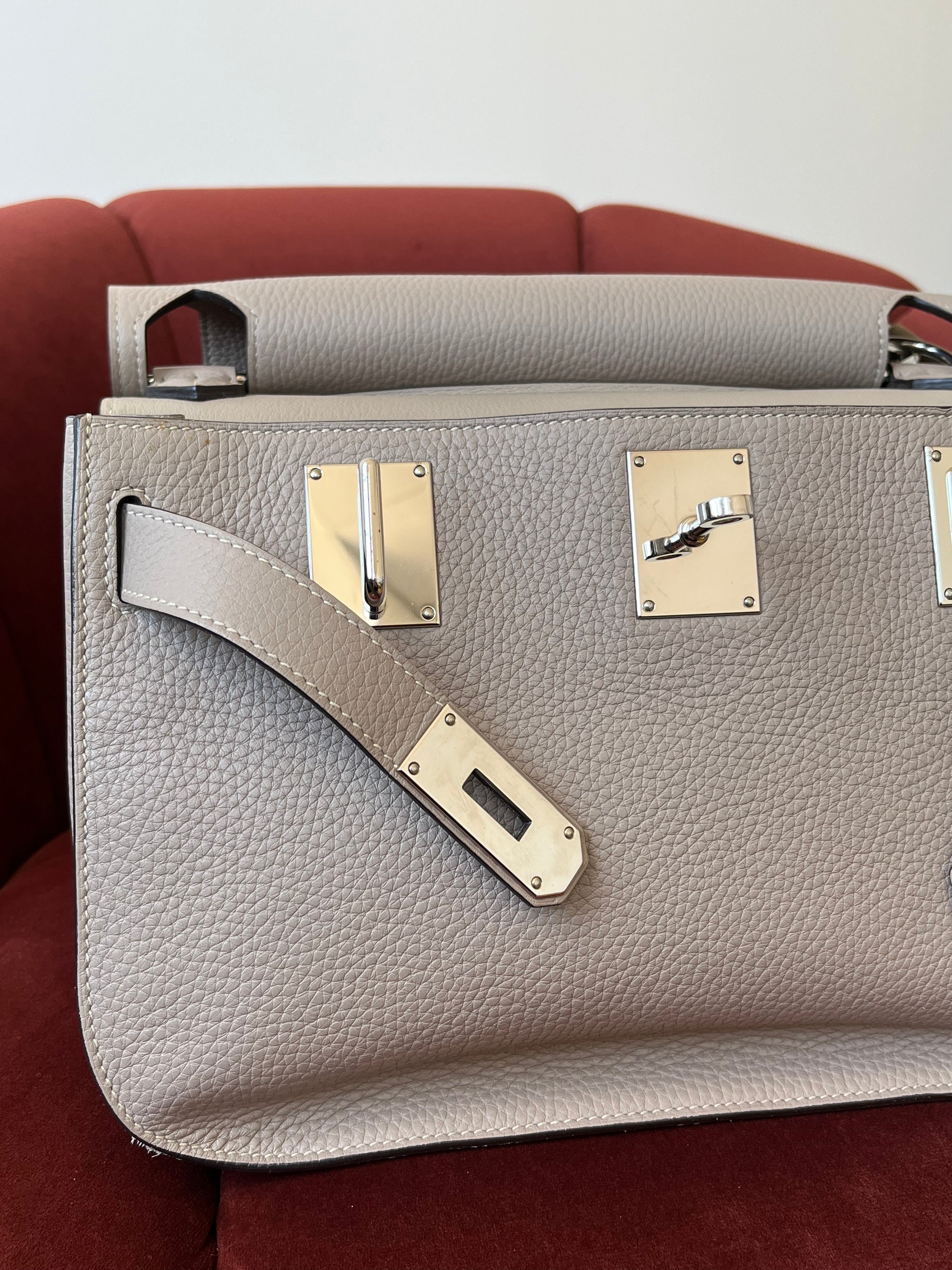 Hermès Jypsiere 28 In Gris Tourterelle Clemence (2015)