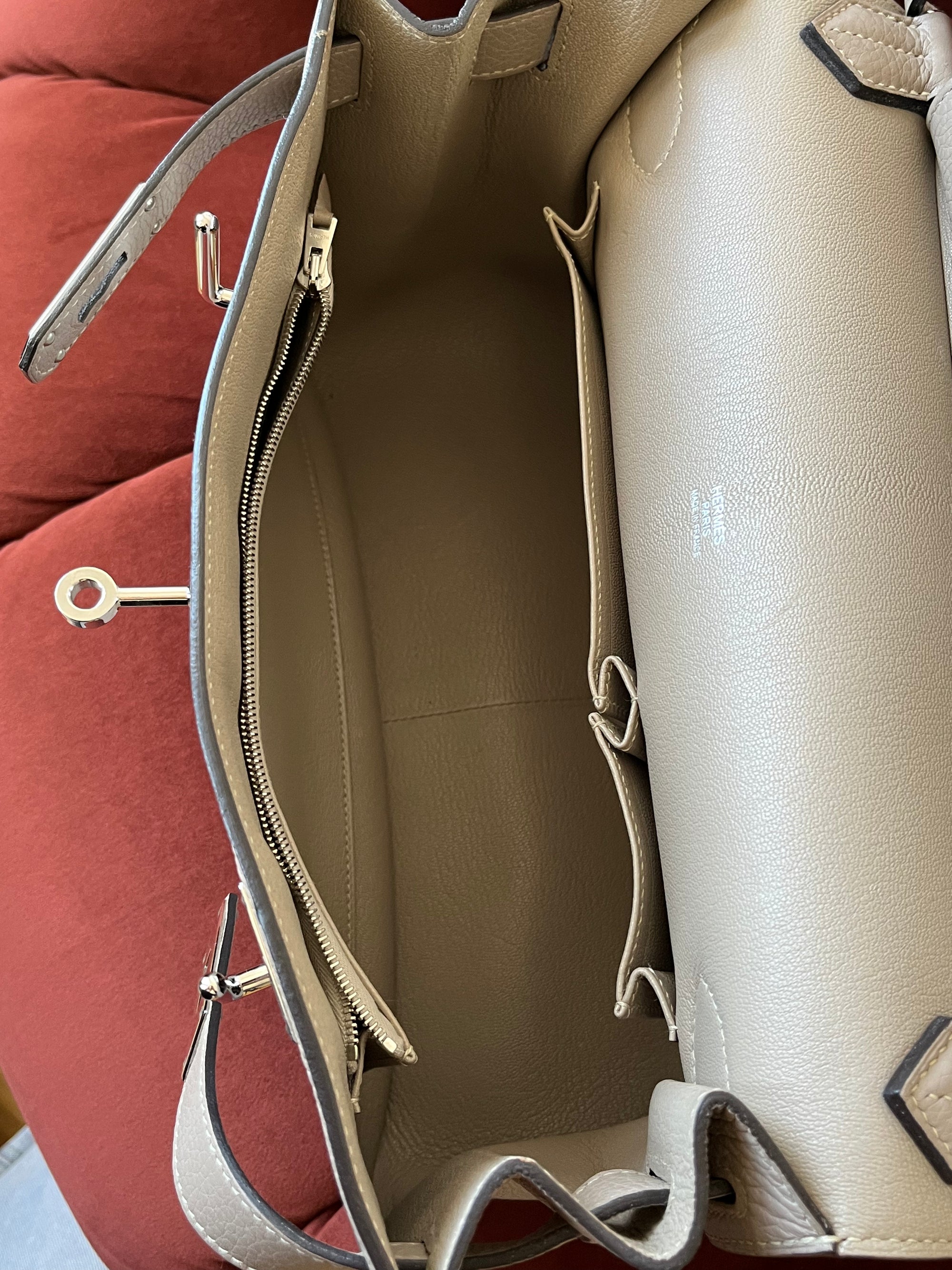 Hermès Jypsiere 28 In Gris Tourterelle Clemence (2015)