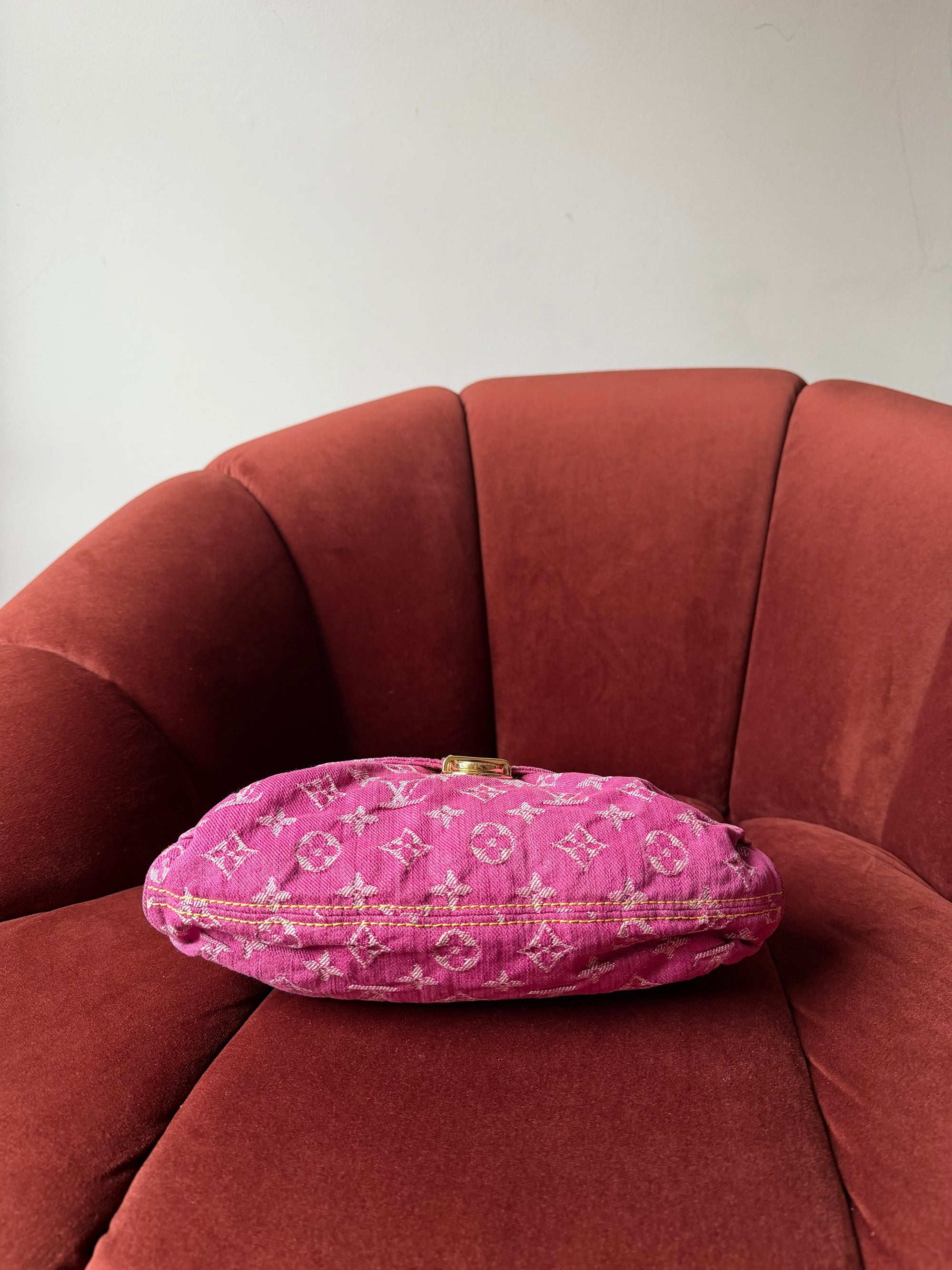 Louis Vuitton Pink Denim Monogram Pleaty (2006)