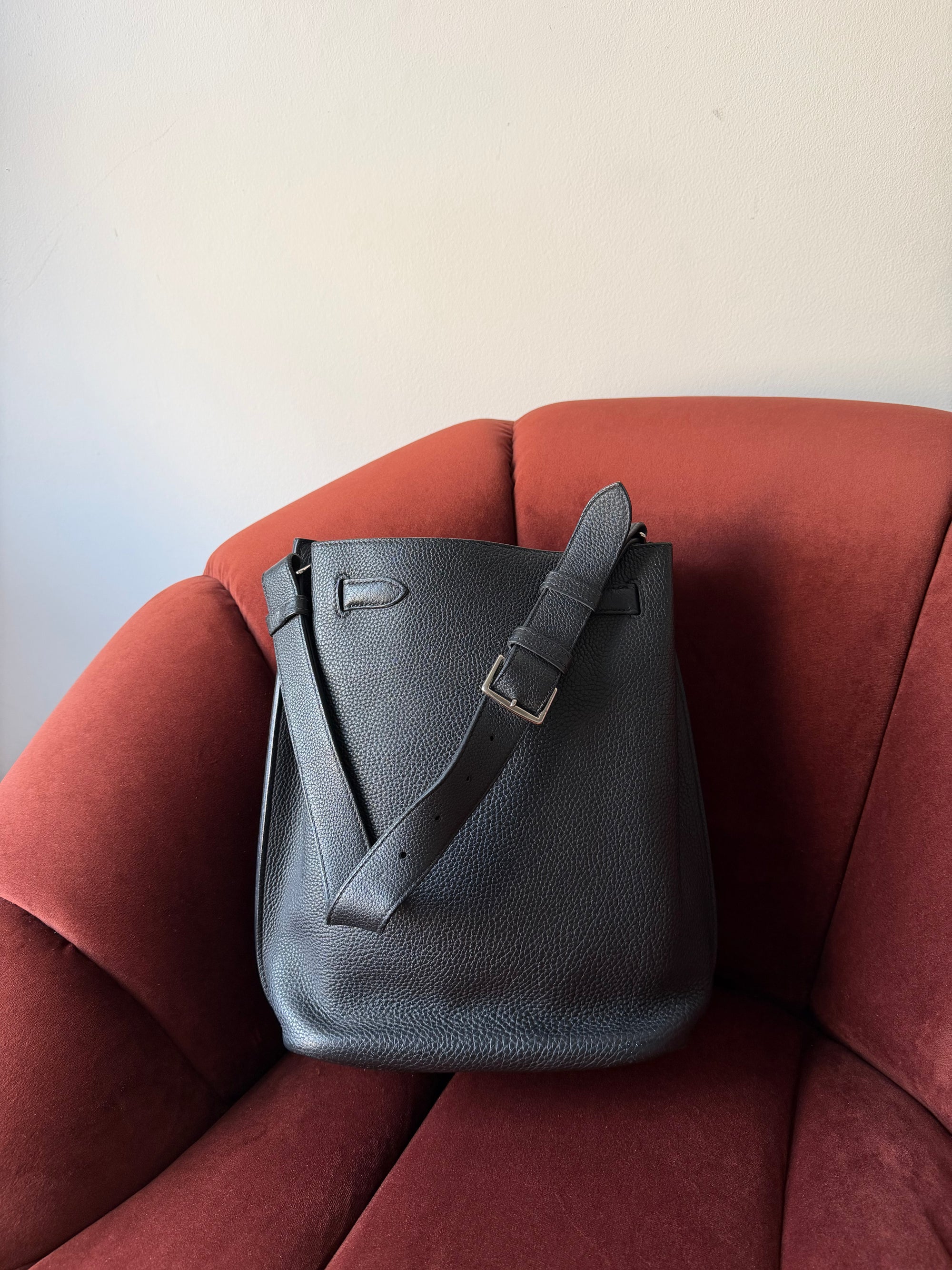 Hermès So Kelly 22 In Black Togo (2013)