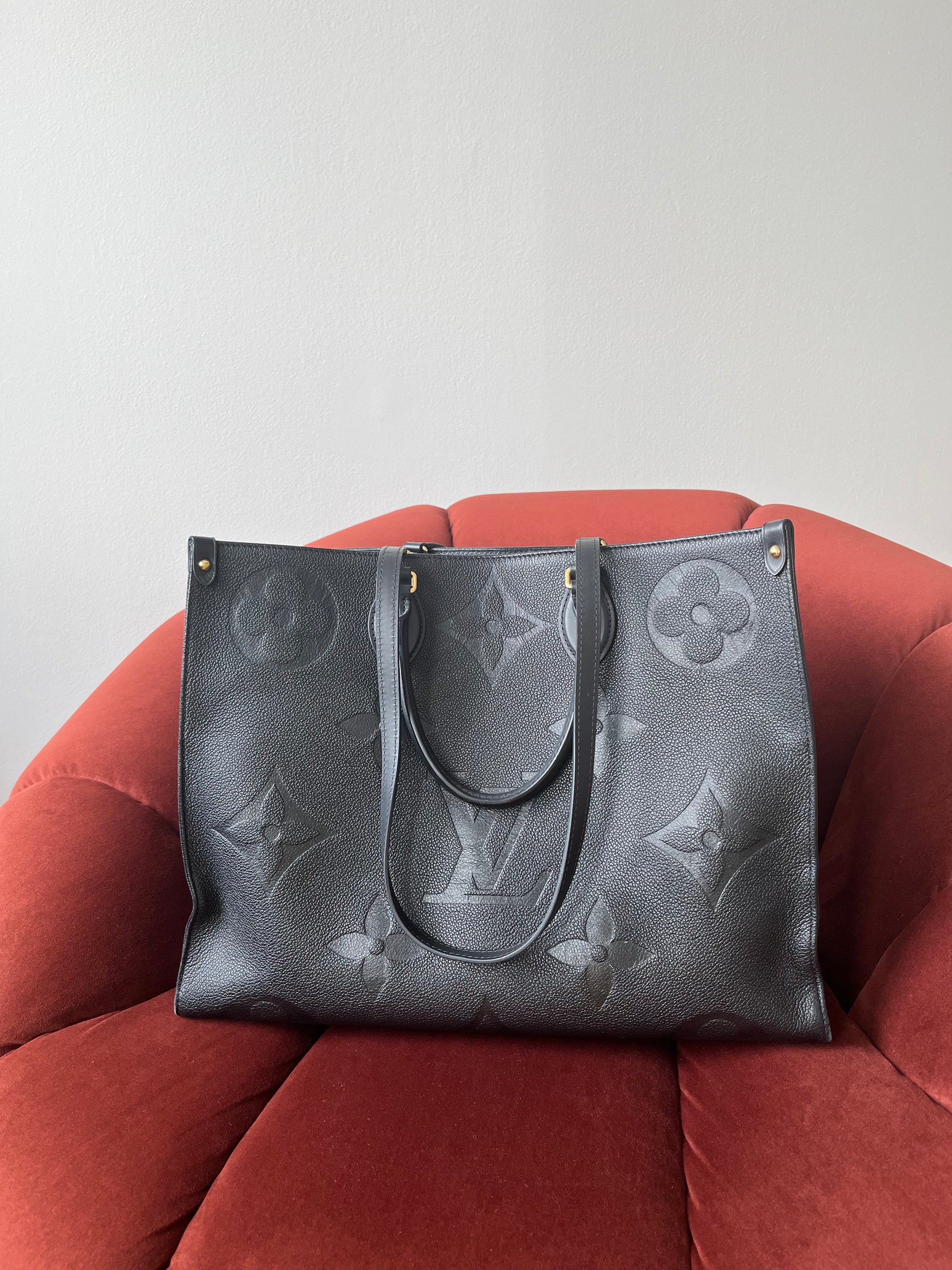 Louis Vuitton OnTheGo GM In Black Monogram Empreinte Leather