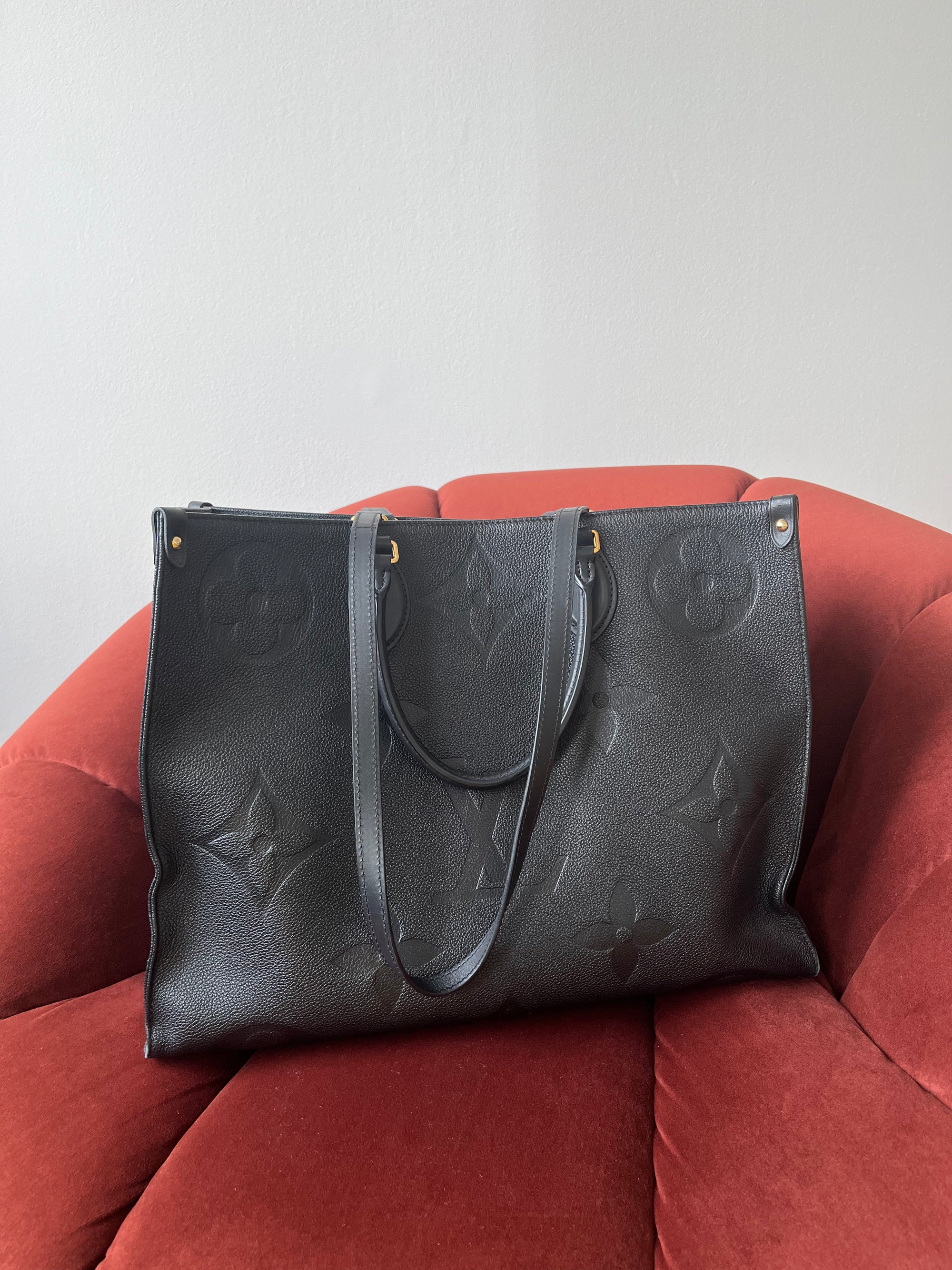 Louis Vuitton OnTheGo GM In Black Monogram Empreinte Leather