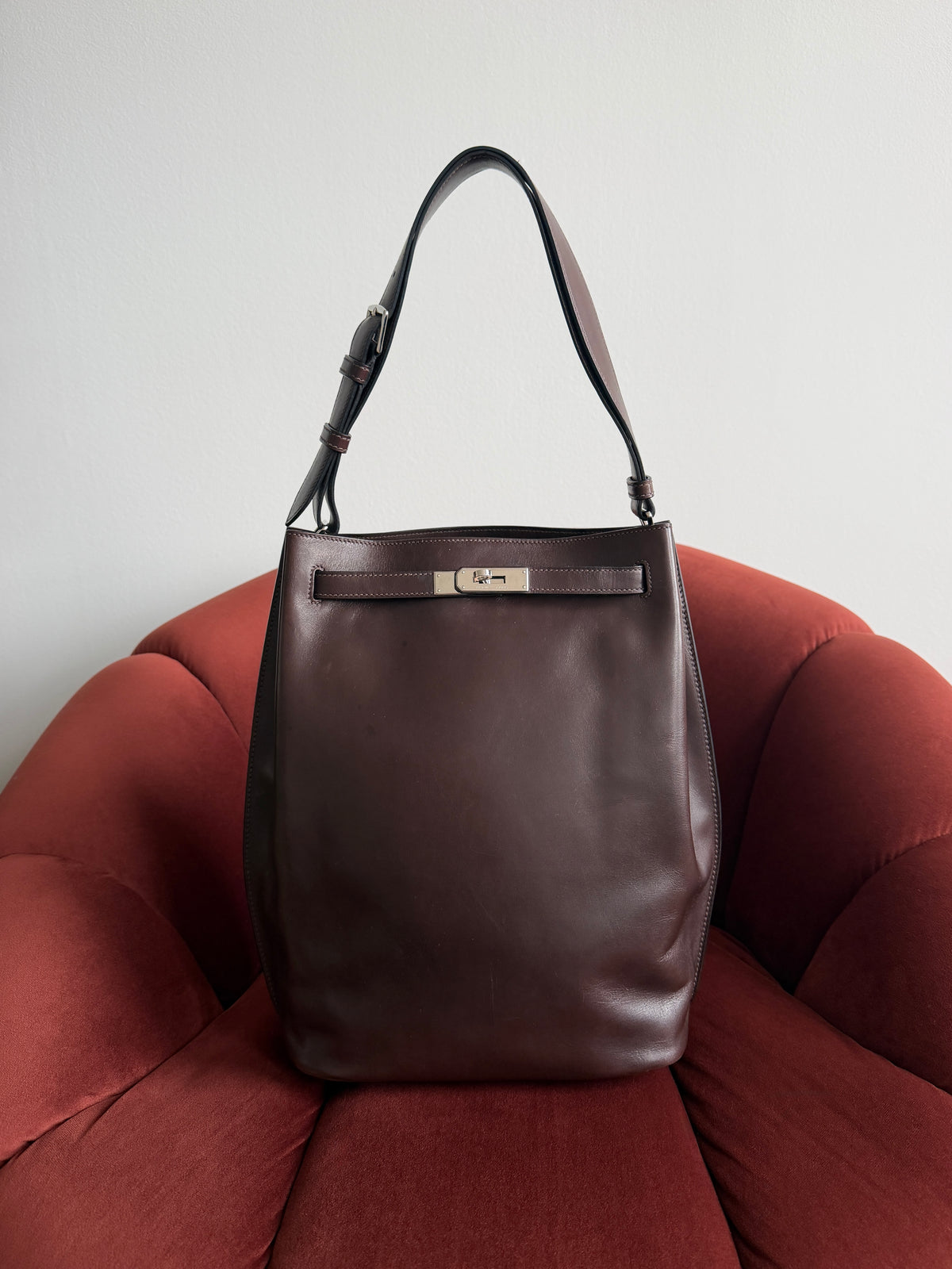 Hermès So Kelly 26 In Ebene Evercalf (2008)