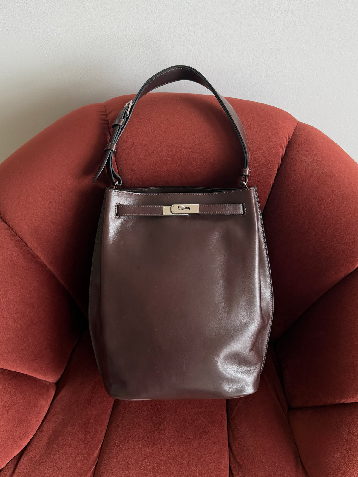 Hermès So Kelly 26 In Ebene Evercalf (2008)