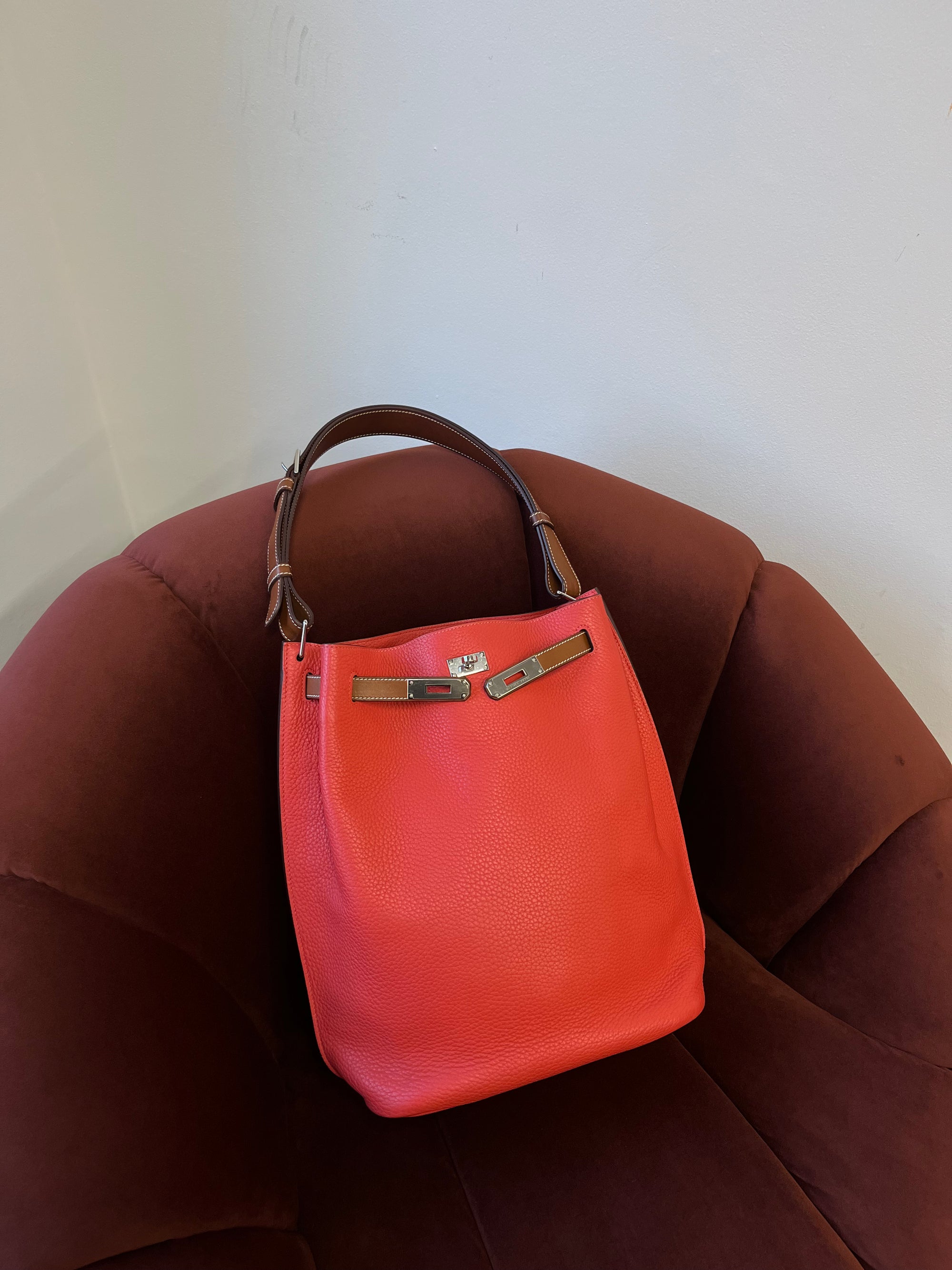 Hermès So Kelly 26 In Rose Jaipur Togo/ Ebene Barenia (2014)