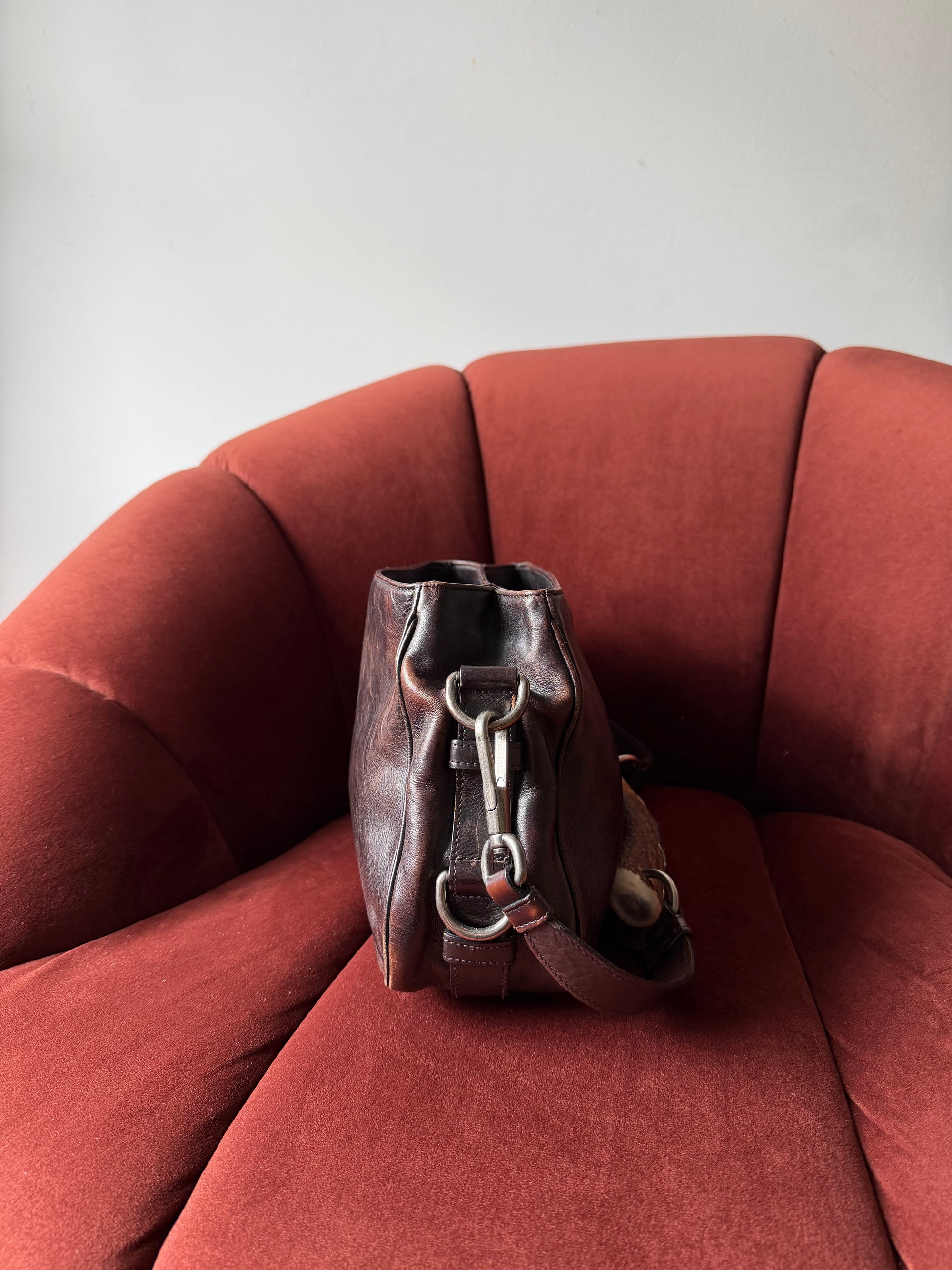 YSL Vintage Mombasa Horn Shoulder Bag (2002)