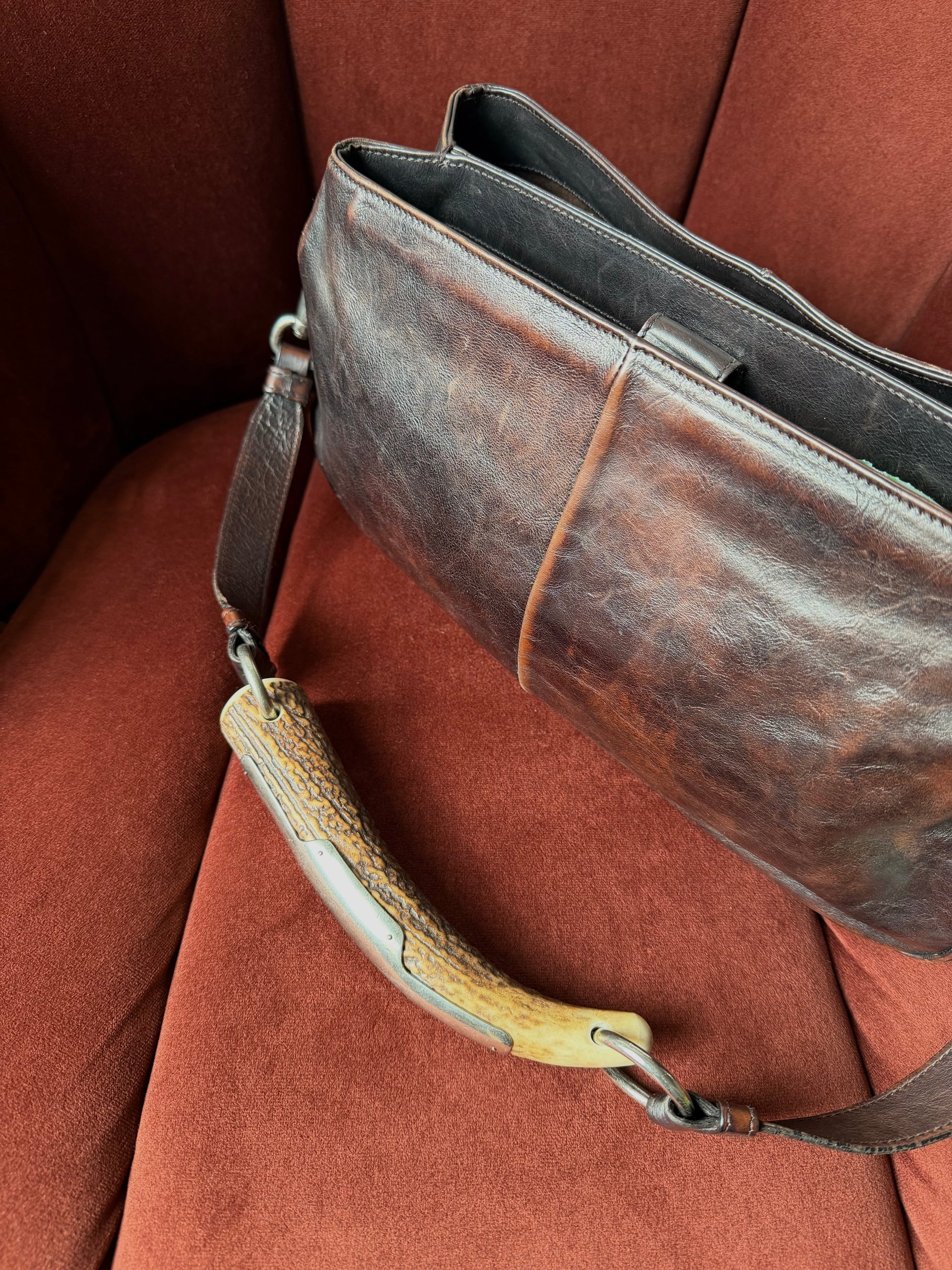 YSL Vintage Mombasa Horn Shoulder Bag (2002)