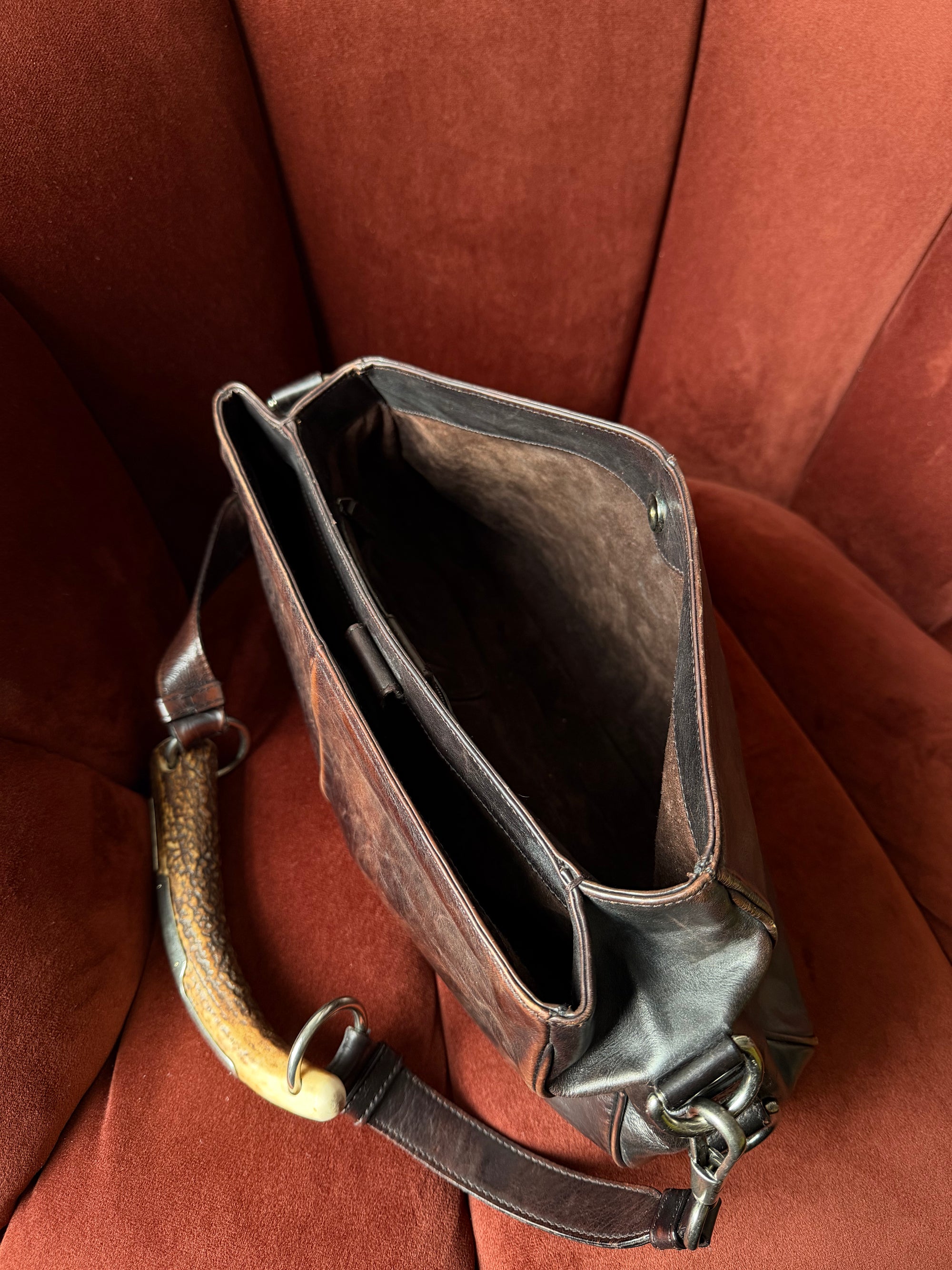 YSL Vintage Mombasa Horn Shoulder Bag (2002)