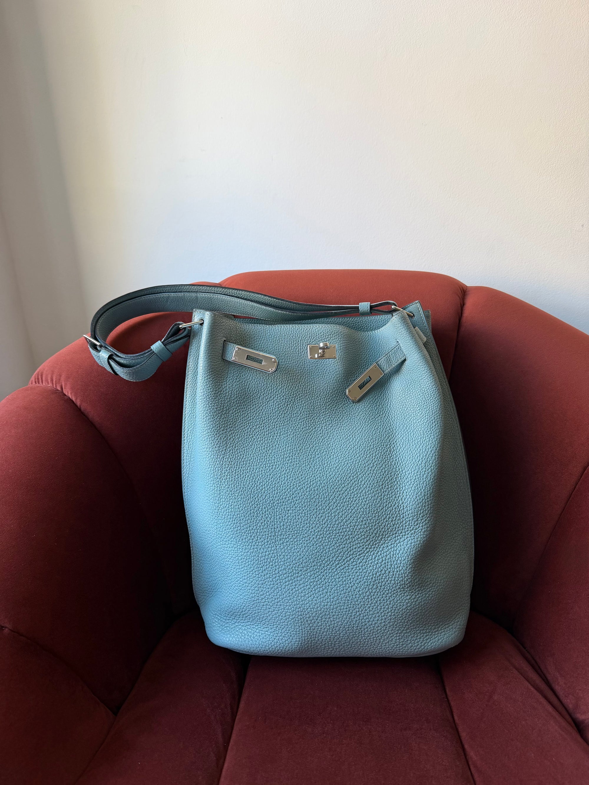 Hermès So Kelly 26 In Bleu Lin Togo (2009)