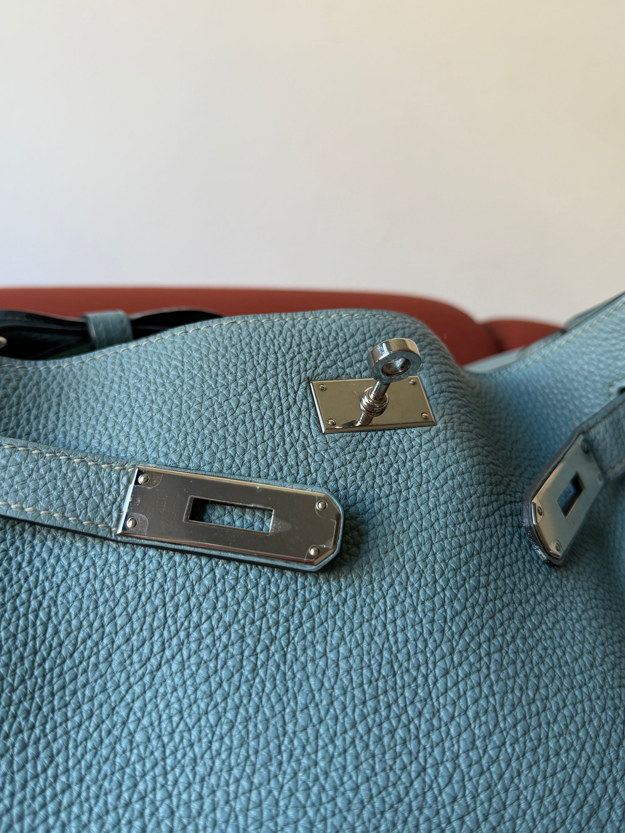 Hermès So Kelly 26 In Bleu Lin Togo (2009)