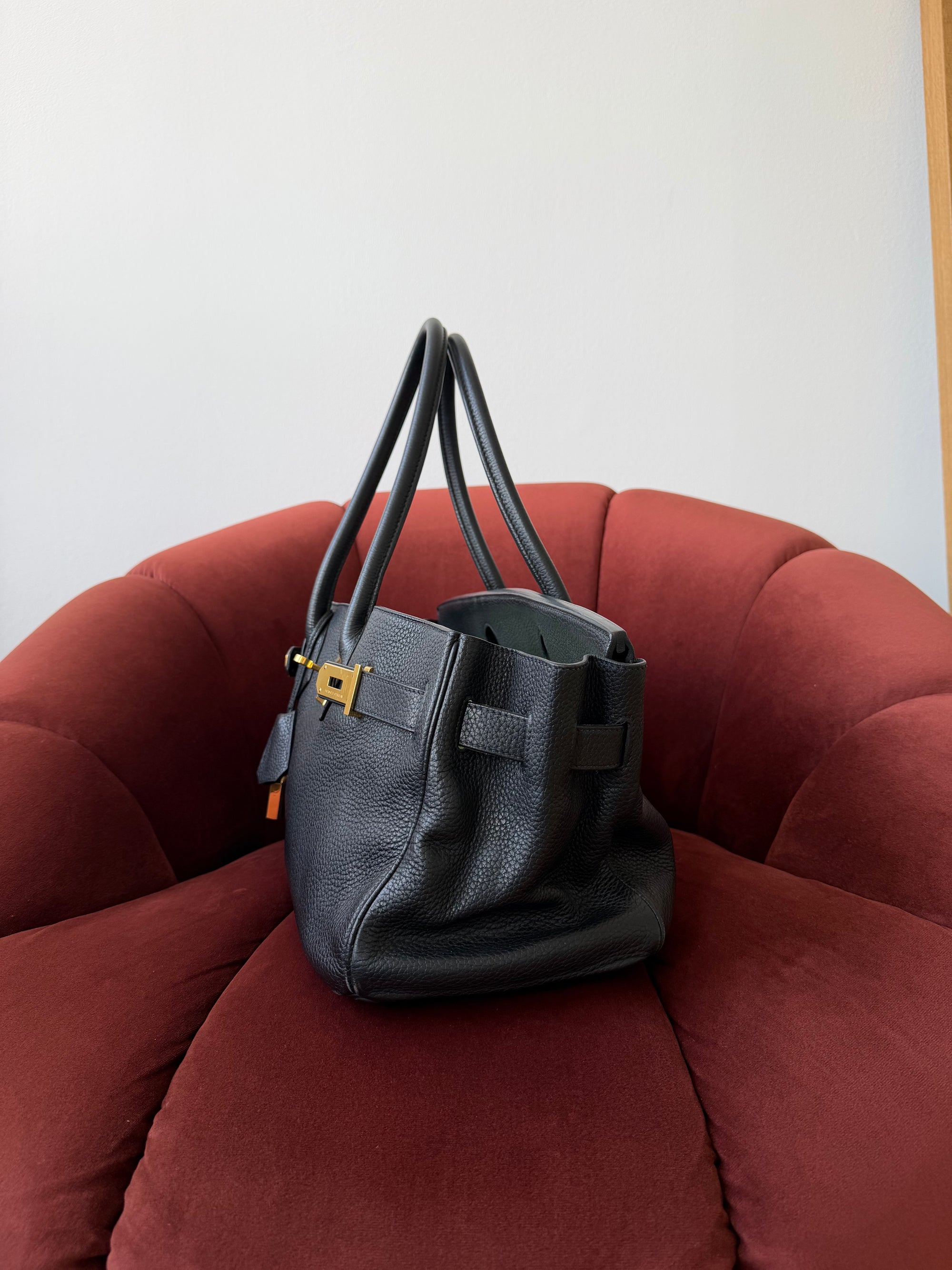Hermès JPG Shoulder Birkin 42 In Black Togo (2009)