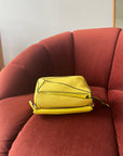 Loewe Mini Puzzle Bag In Yellow Python