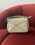 Loewe Mini Puzzle In Sage Green Python