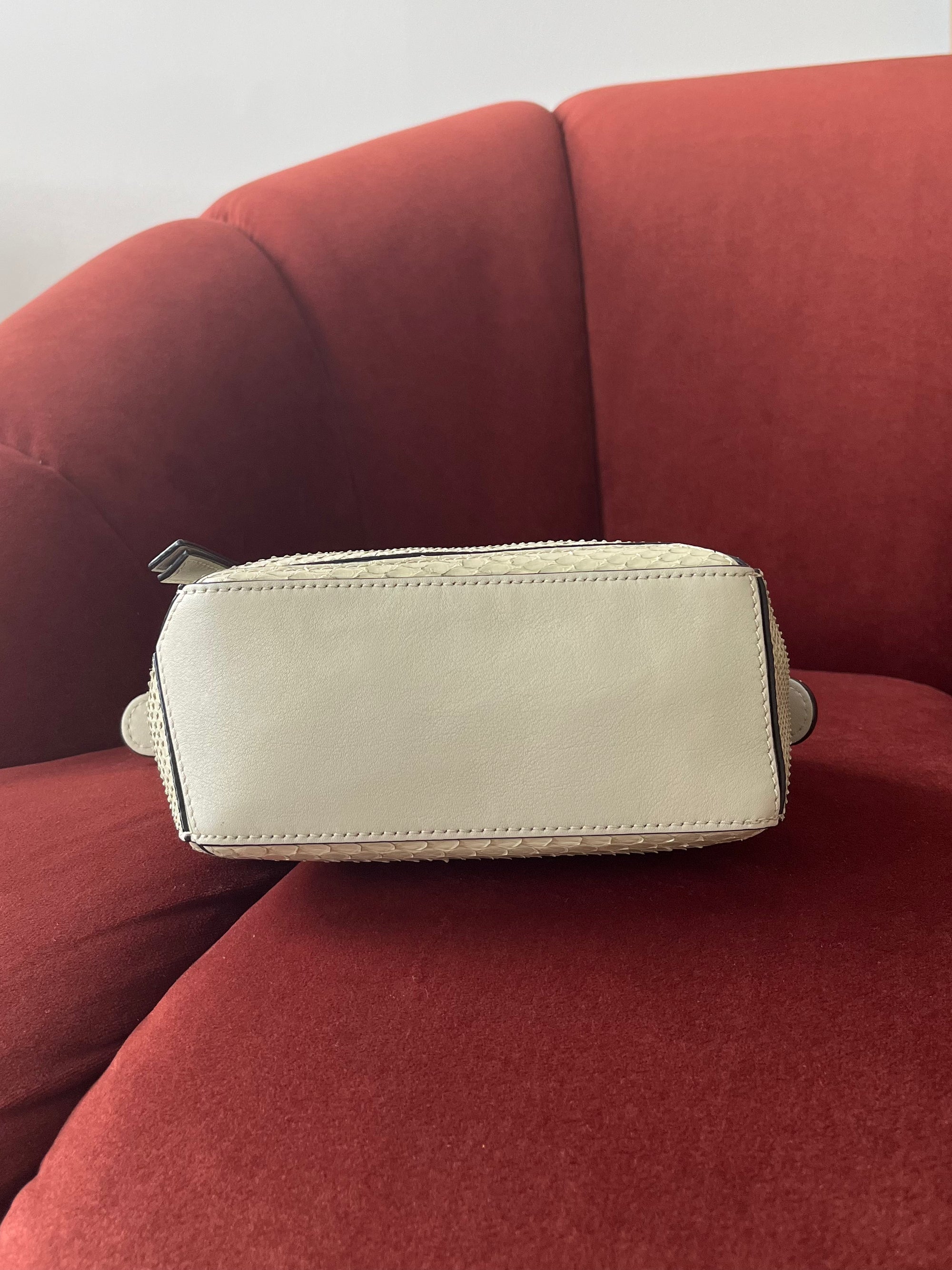 Loewe Mini Puzzle In Sage Green Python