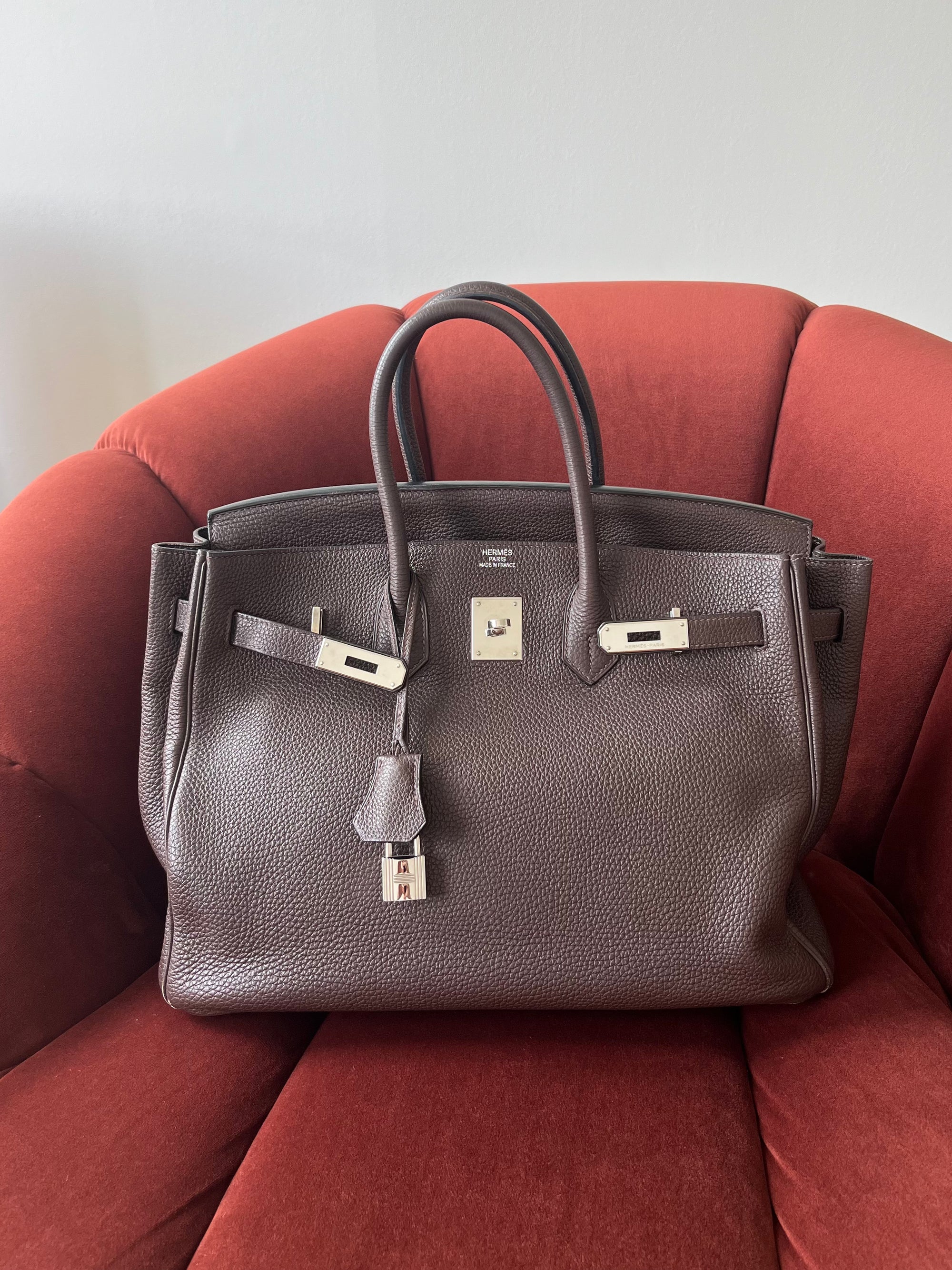 Hermes Birkin 35 In Chocolate Togo (2009)