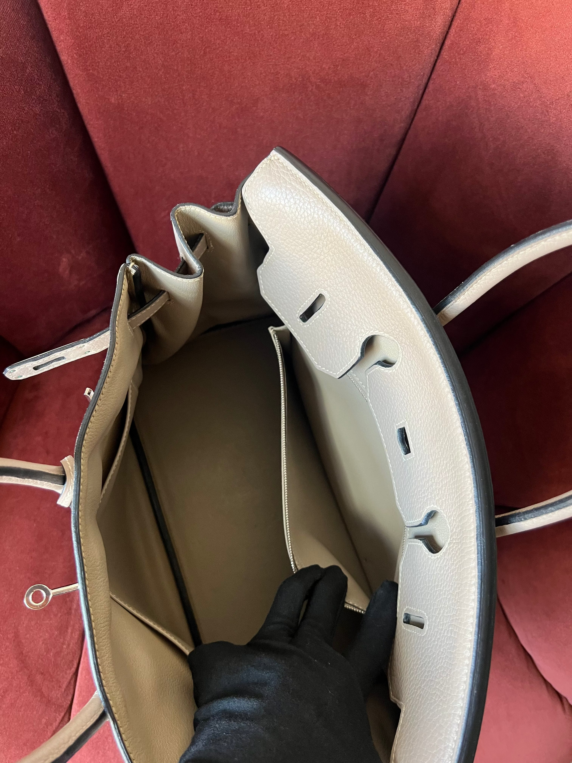 Hermès Birkin 35 In Gris Tourterelle Togo (2008)