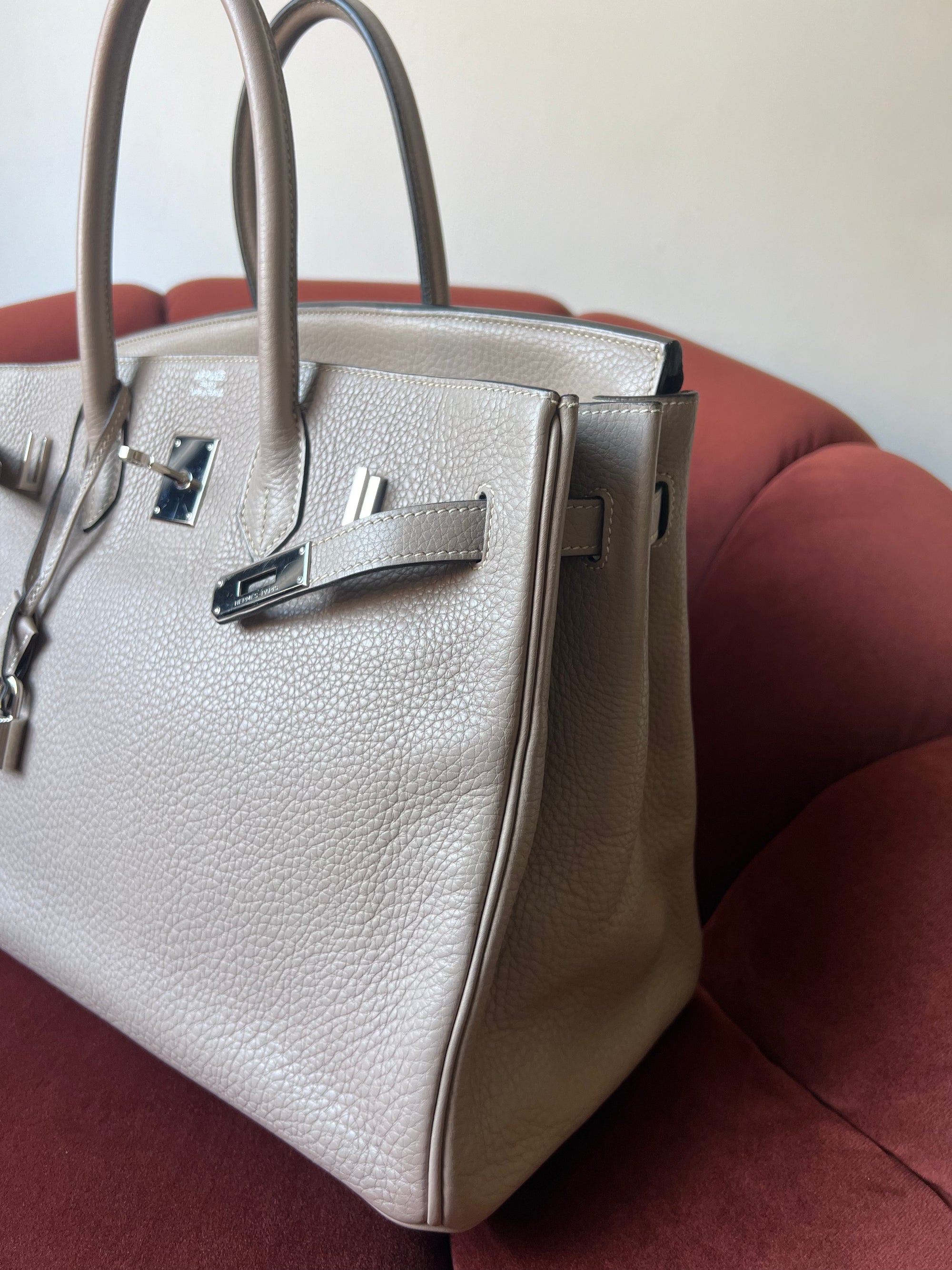 Hermès Birkin 35 In Gris Tourterelle Togo (2008)