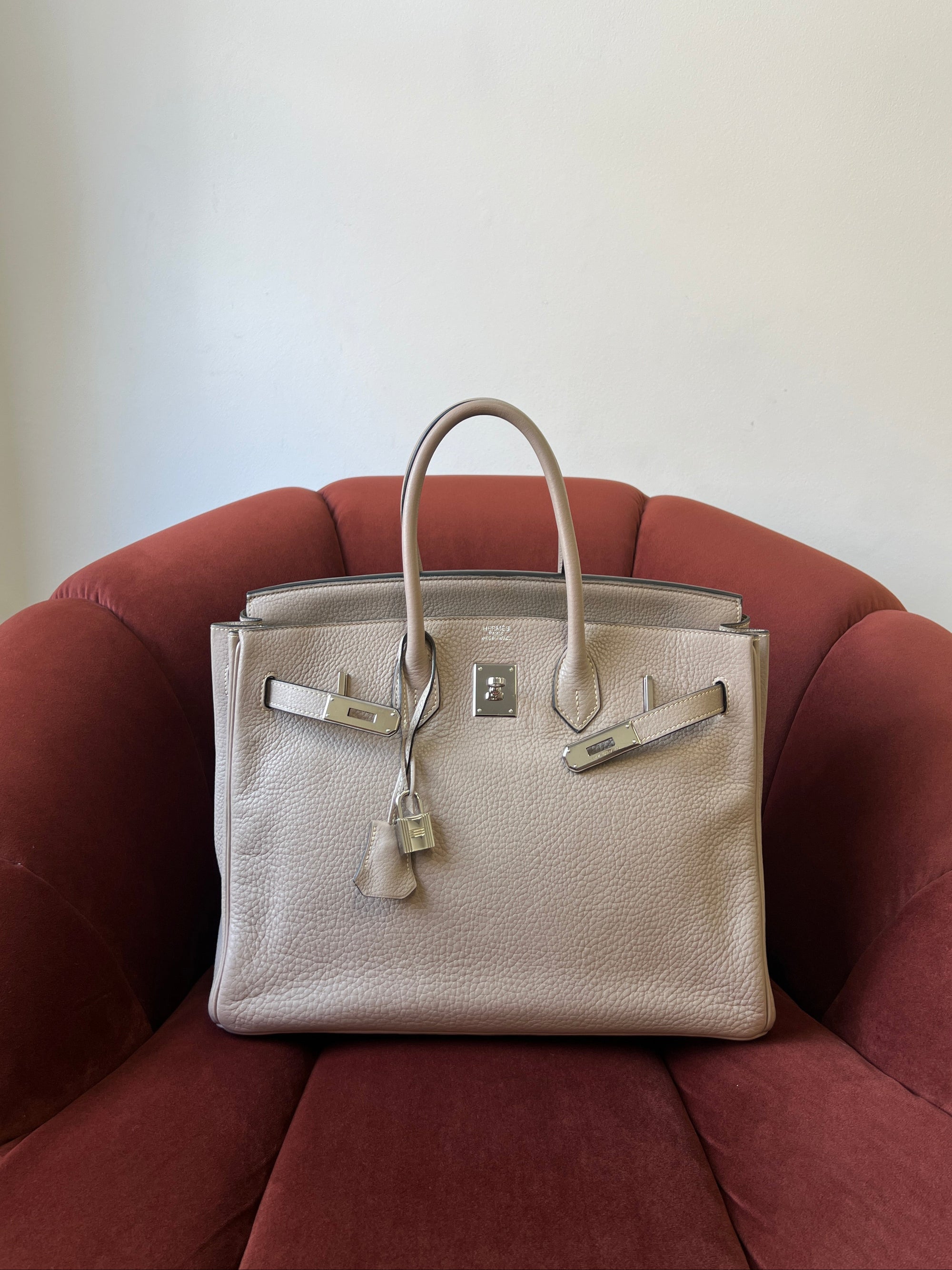 Hermès Birkin 35 In Gris Tourterelle Togo (2008)
