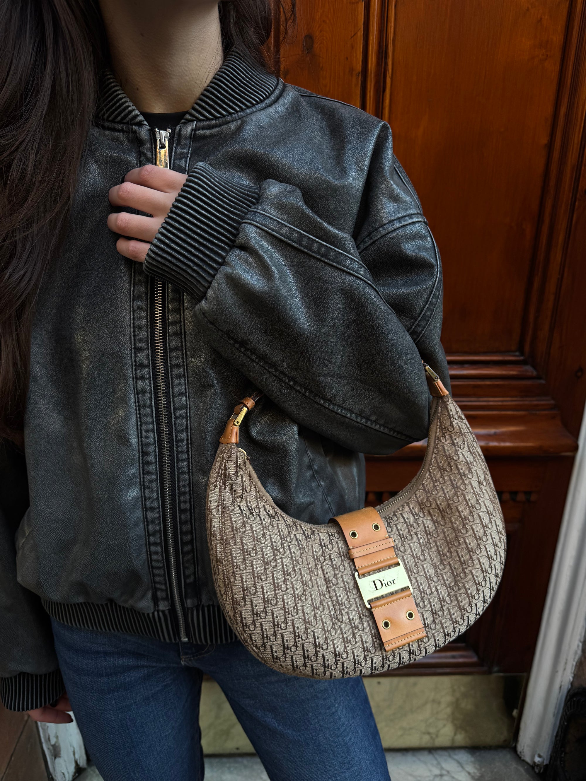 Dior Vintage Street Chic Half Moon Mini Hobo (2004)