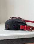 Fendi Vintage Beaded Lizard Trim Baguette