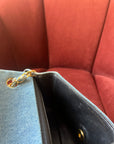 Chanel Vintage Mini Square Flap In Light Blue Denim (1991)