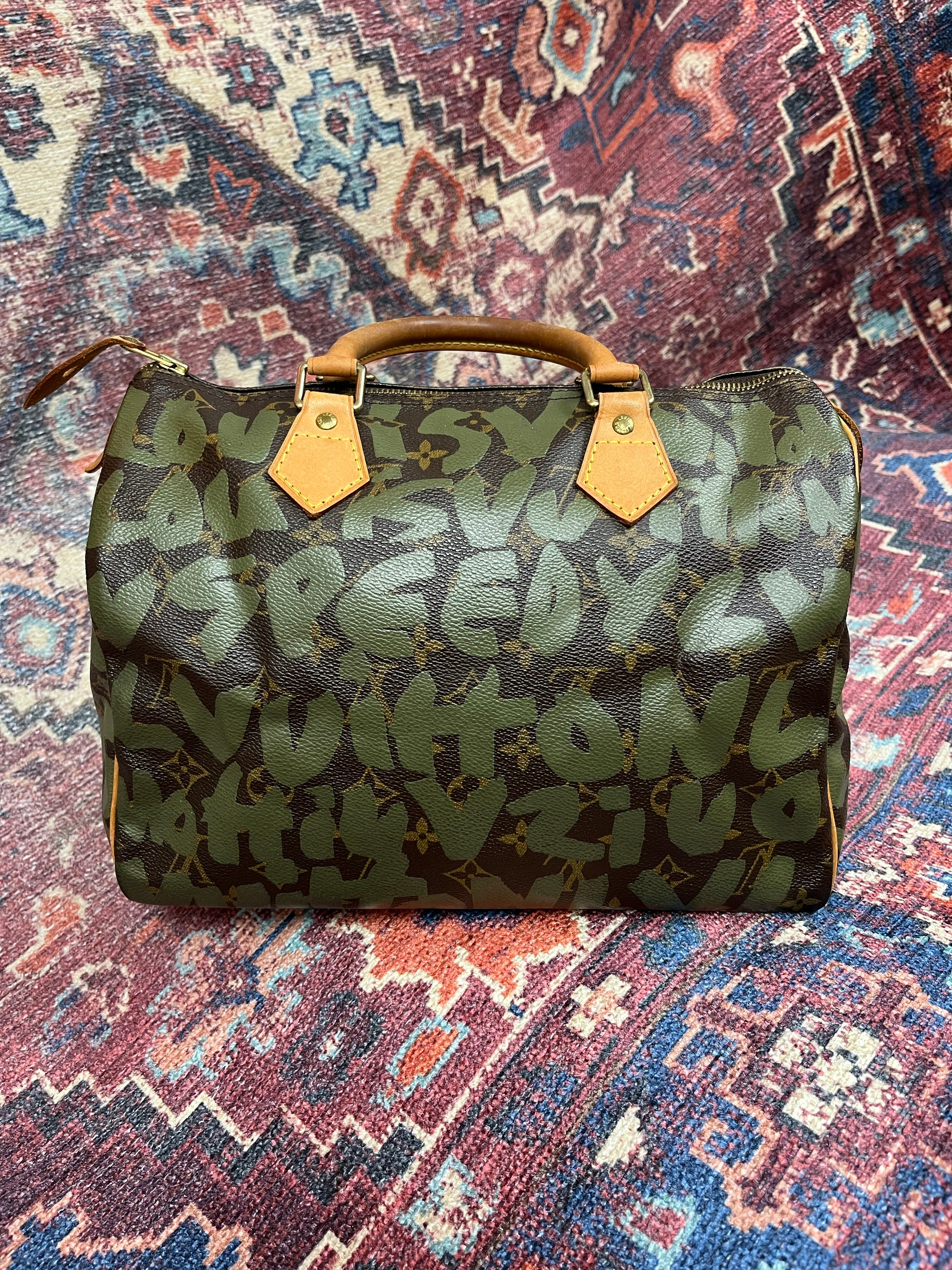 Louis Vuitton x Stephen Sprouse Khaki Graffiti Speedy 30 (2001)